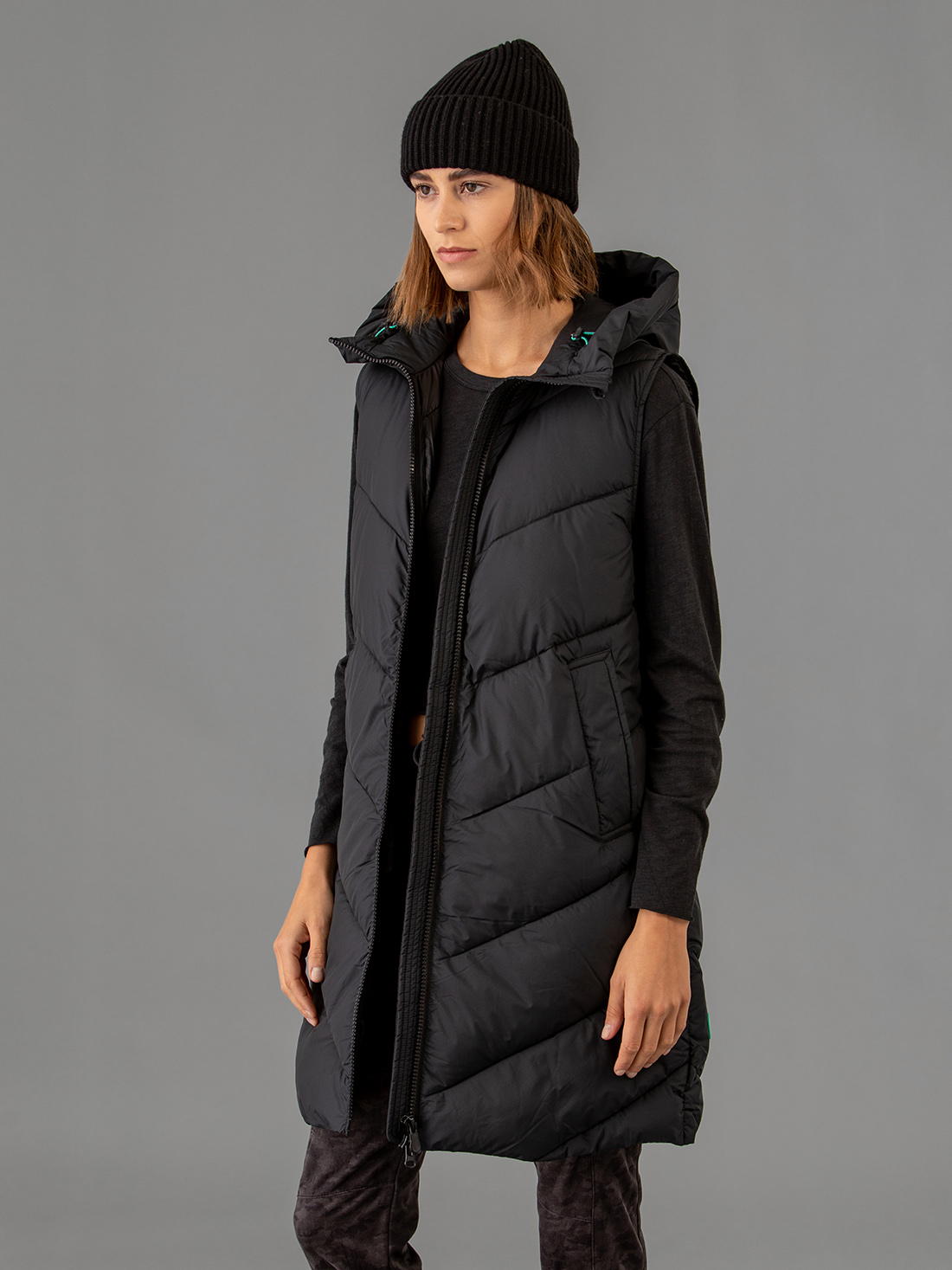 Detailansicht von Lange Steppweste von SAVE THE DUCK