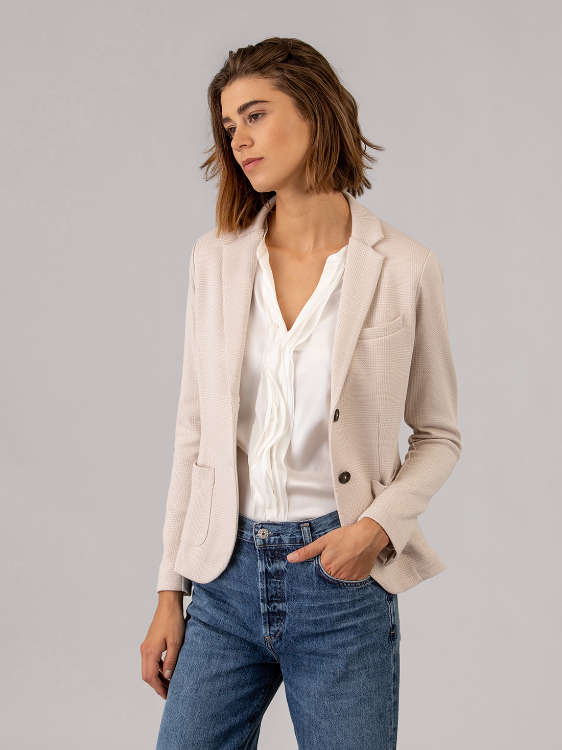 Detailansicht von Blazer aus Baumwolle von DANIELS