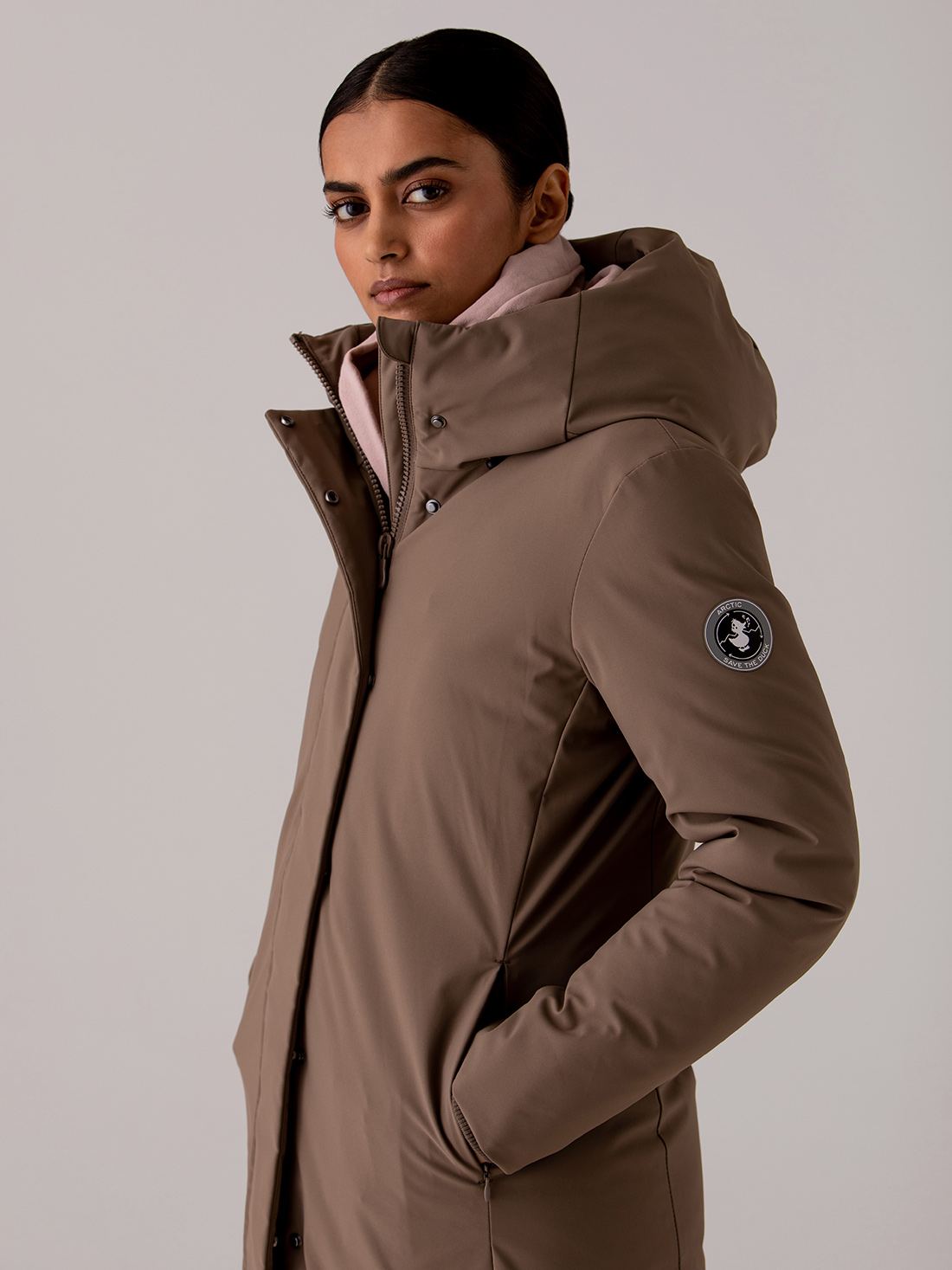 Detailansicht von Steppmantel von SAVE THE DUCK