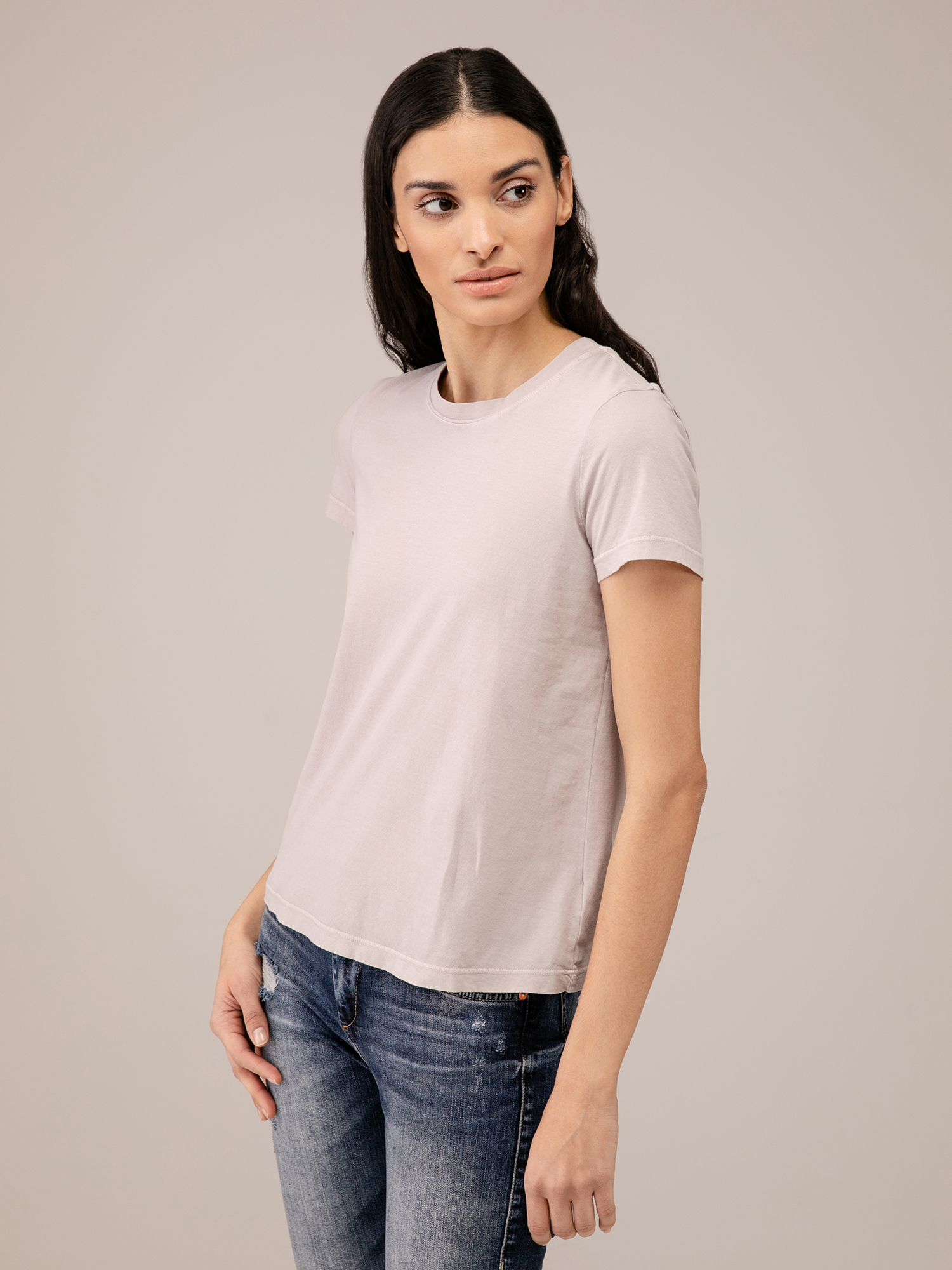 Detailansicht von T-Shirt aus Baumwolle von JAMES PERSE