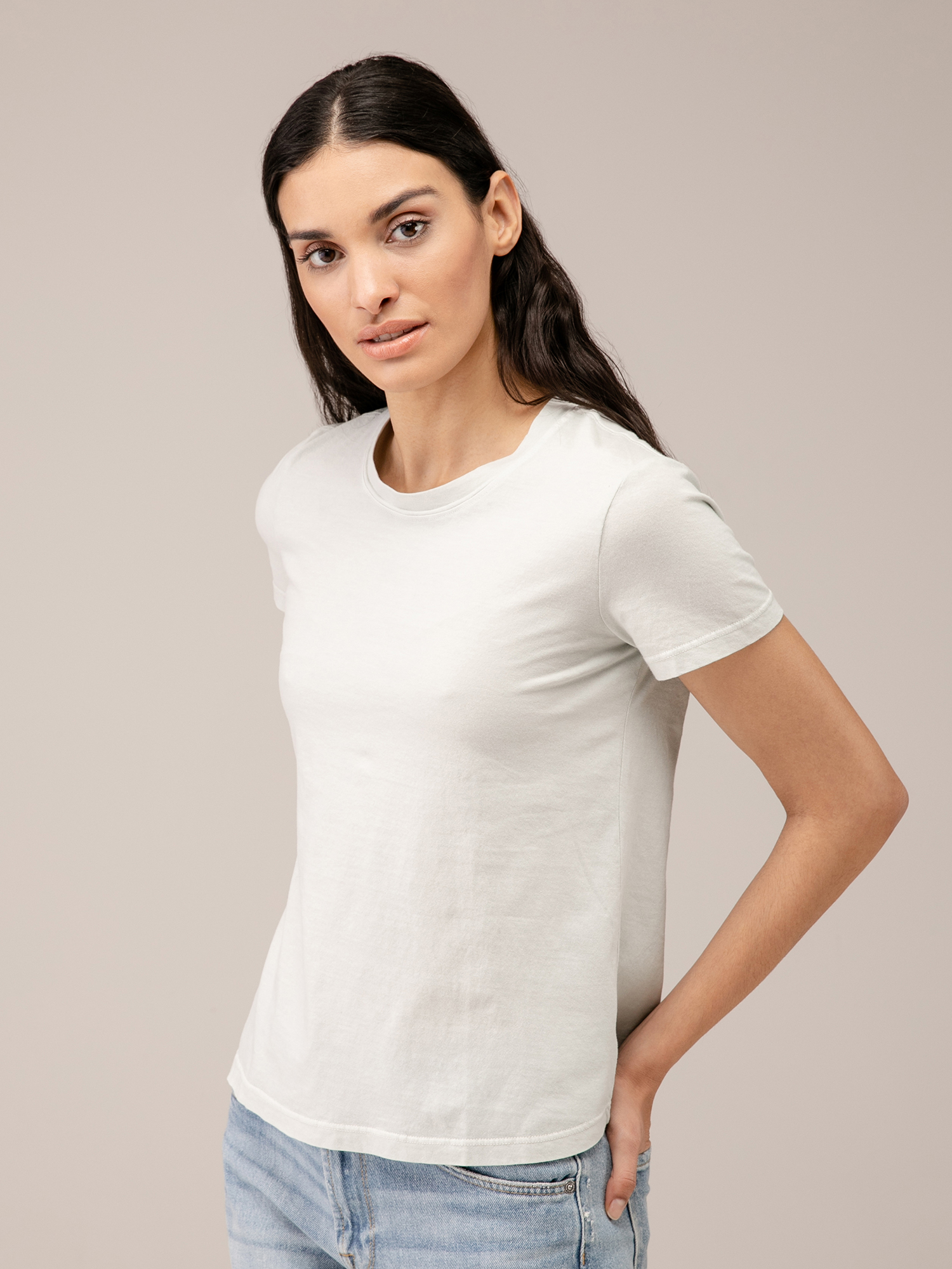 Detailansicht von T-Shirt aus Baumwolle von JAMES PERSE