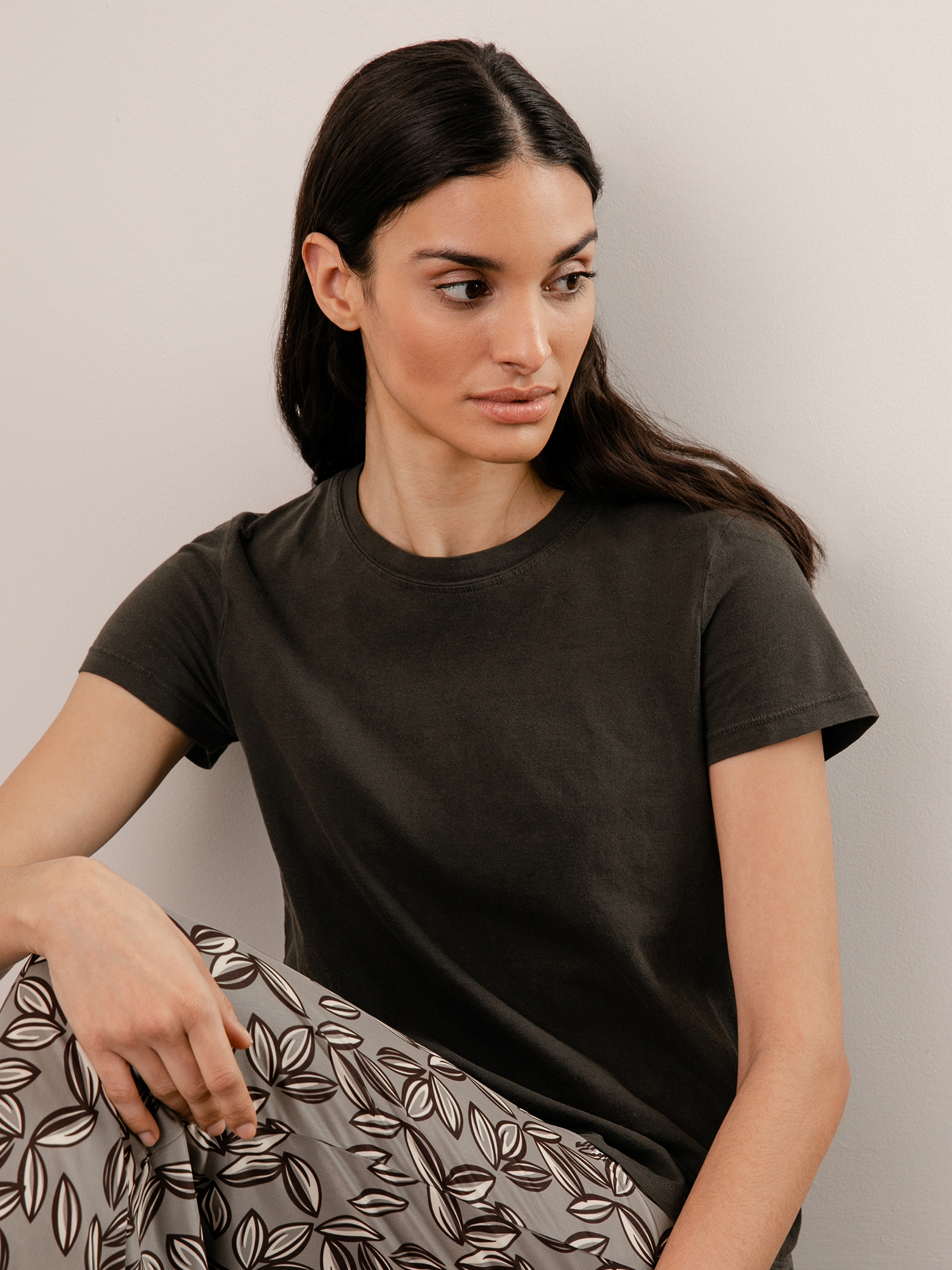 Detailansicht von T-Shirt aus Baumwolle von JAMES PERSE