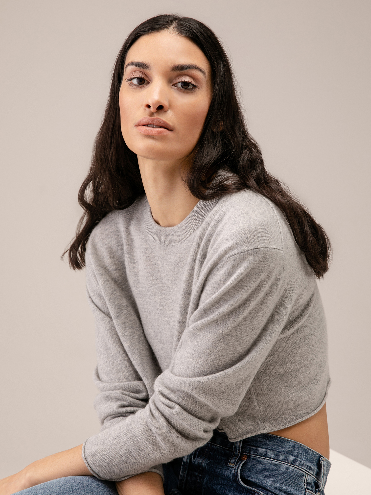 Detailansicht von Cropped Pullover aus Cashmere von LISA YANG