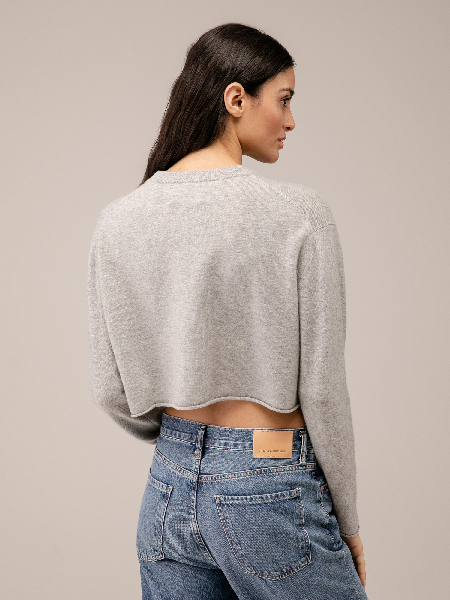 Detailansicht von Cropped Pullover aus Cashmere von LISA YANG