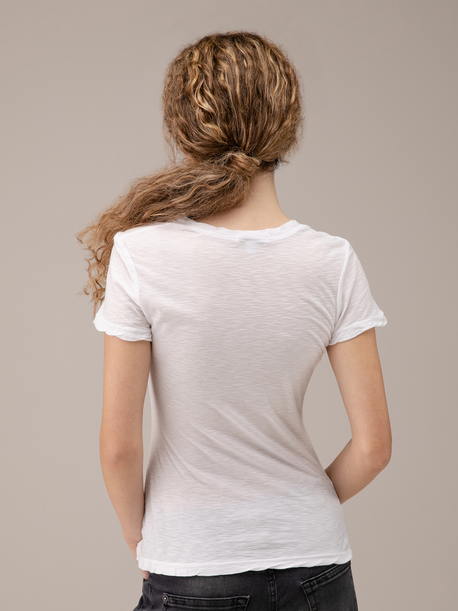 Detailansicht von T-Shirt aus Baumwolle von JAMES PERSE