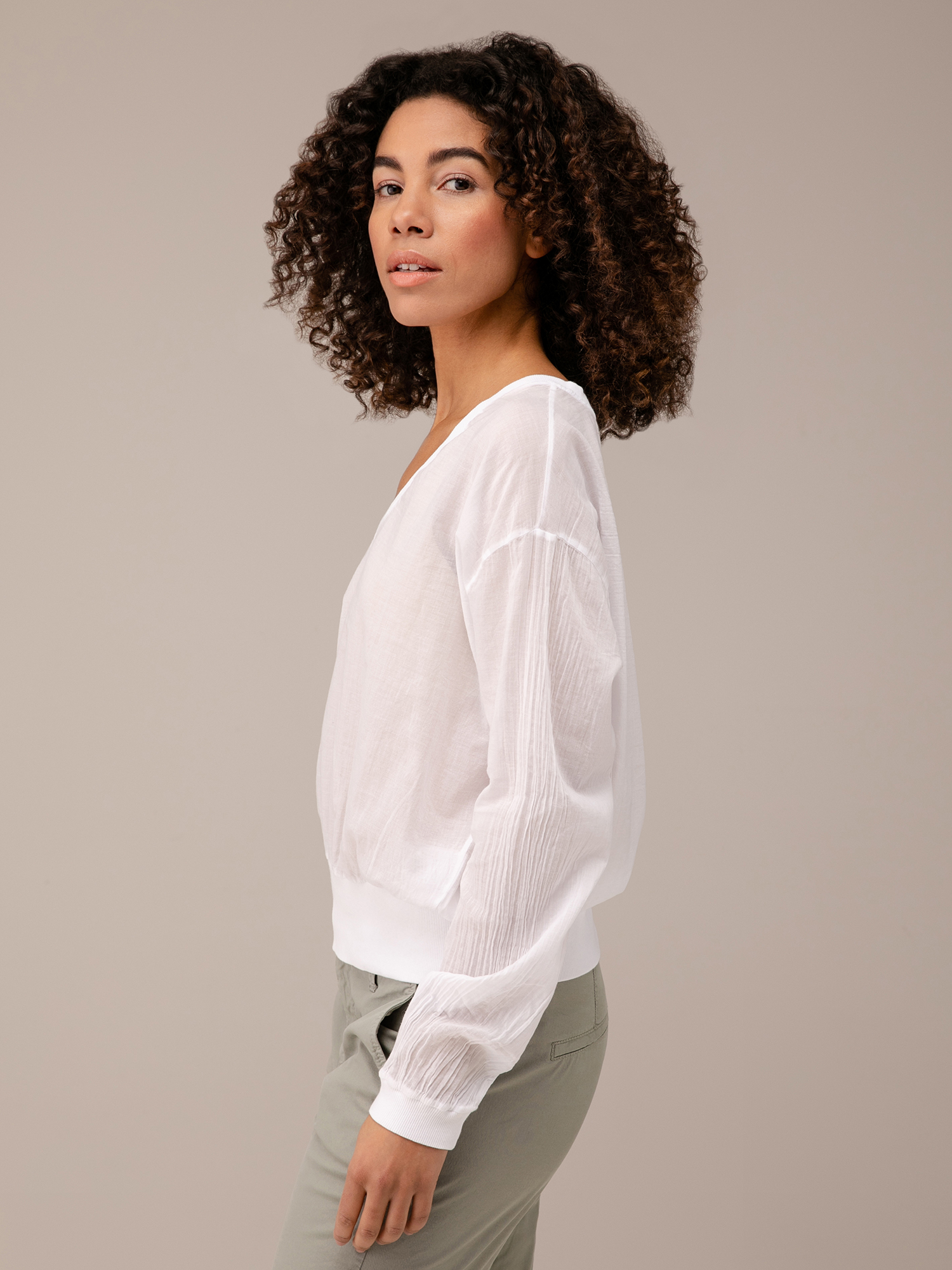 Detailansicht von Oversize Baumwollbluse von 10 DAYS