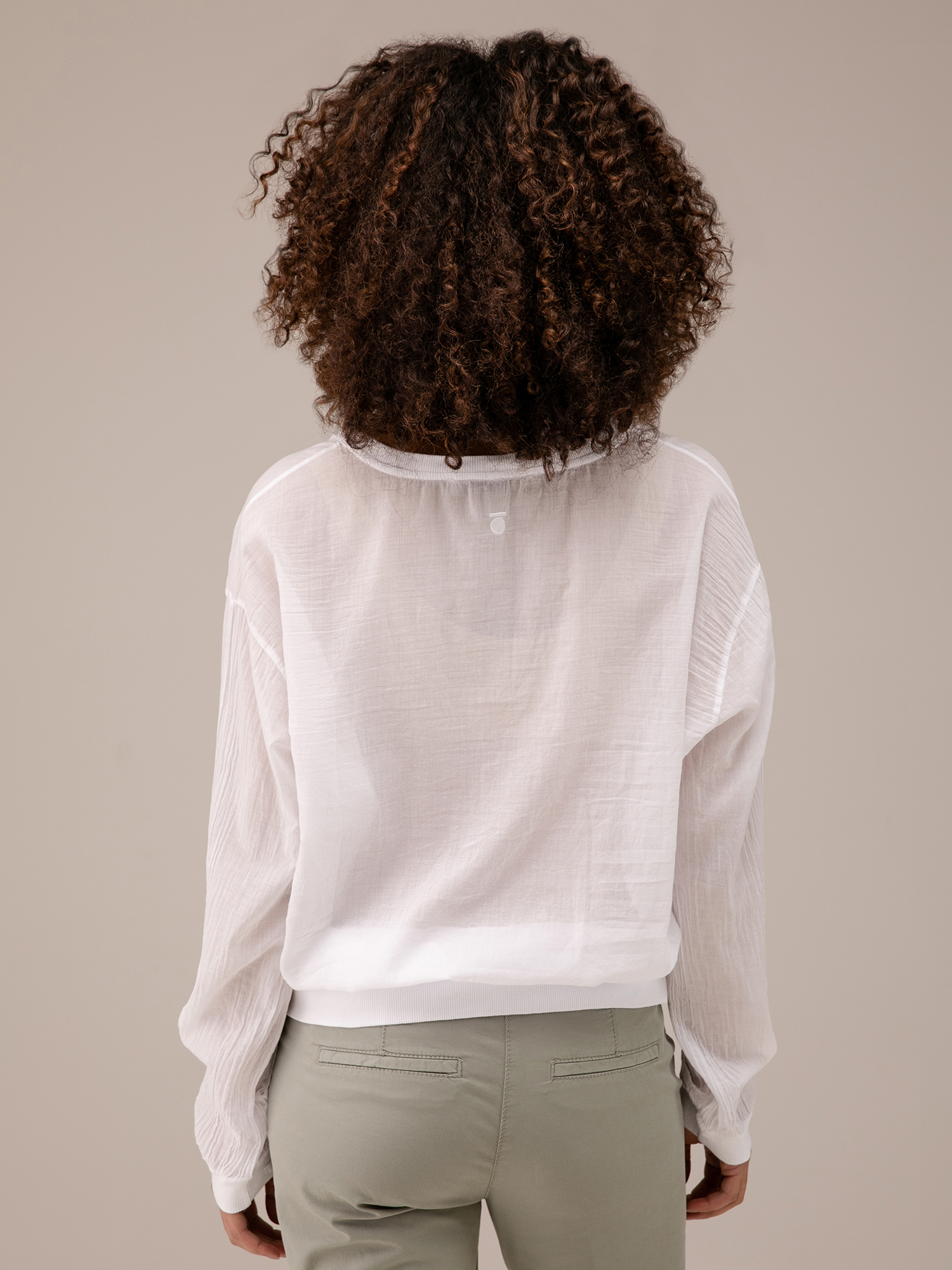 Detailansicht von Oversize Baumwollbluse von 10 DAYS