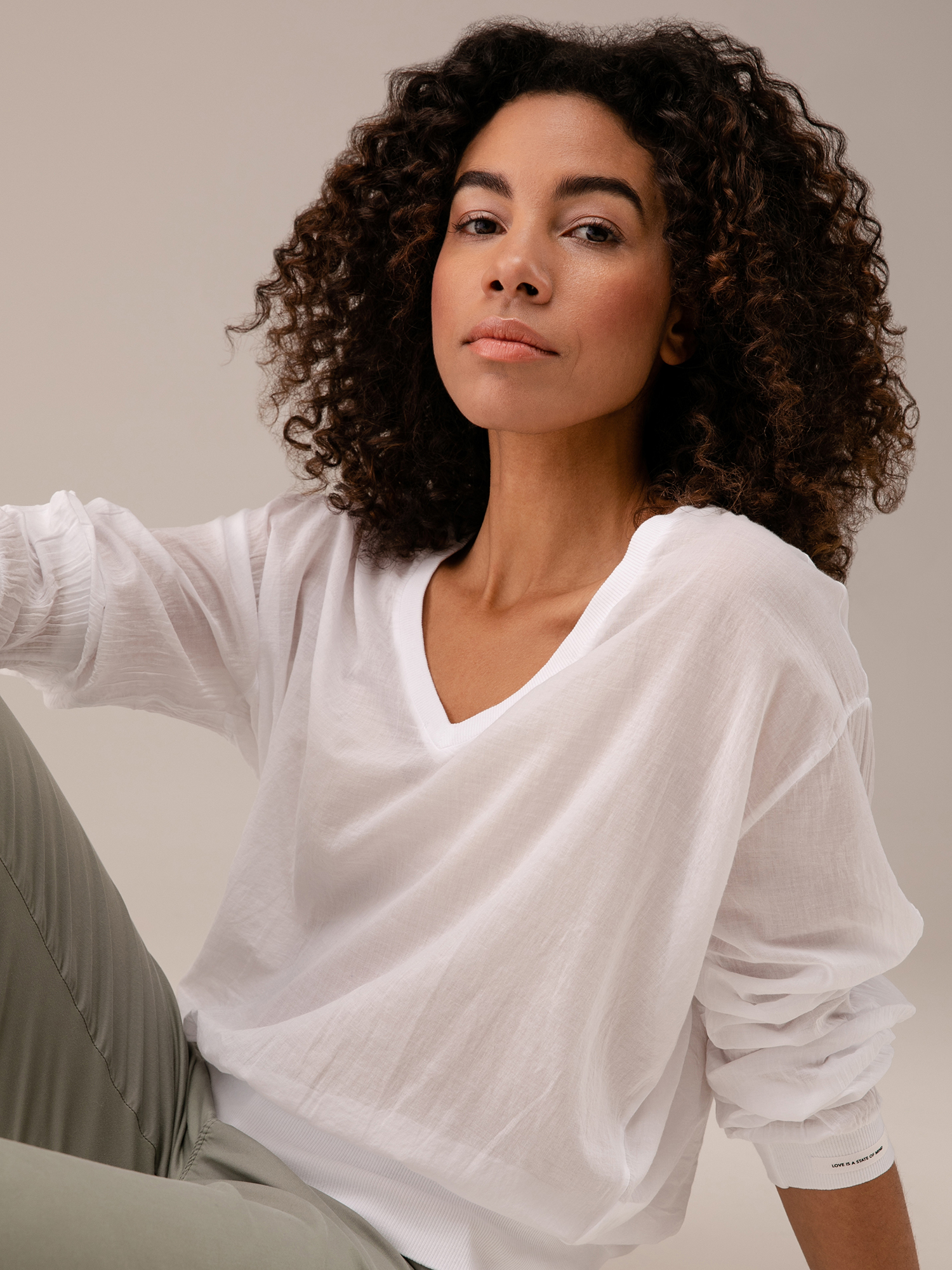 Detailansicht von Oversize Baumwollbluse von 10 DAYS