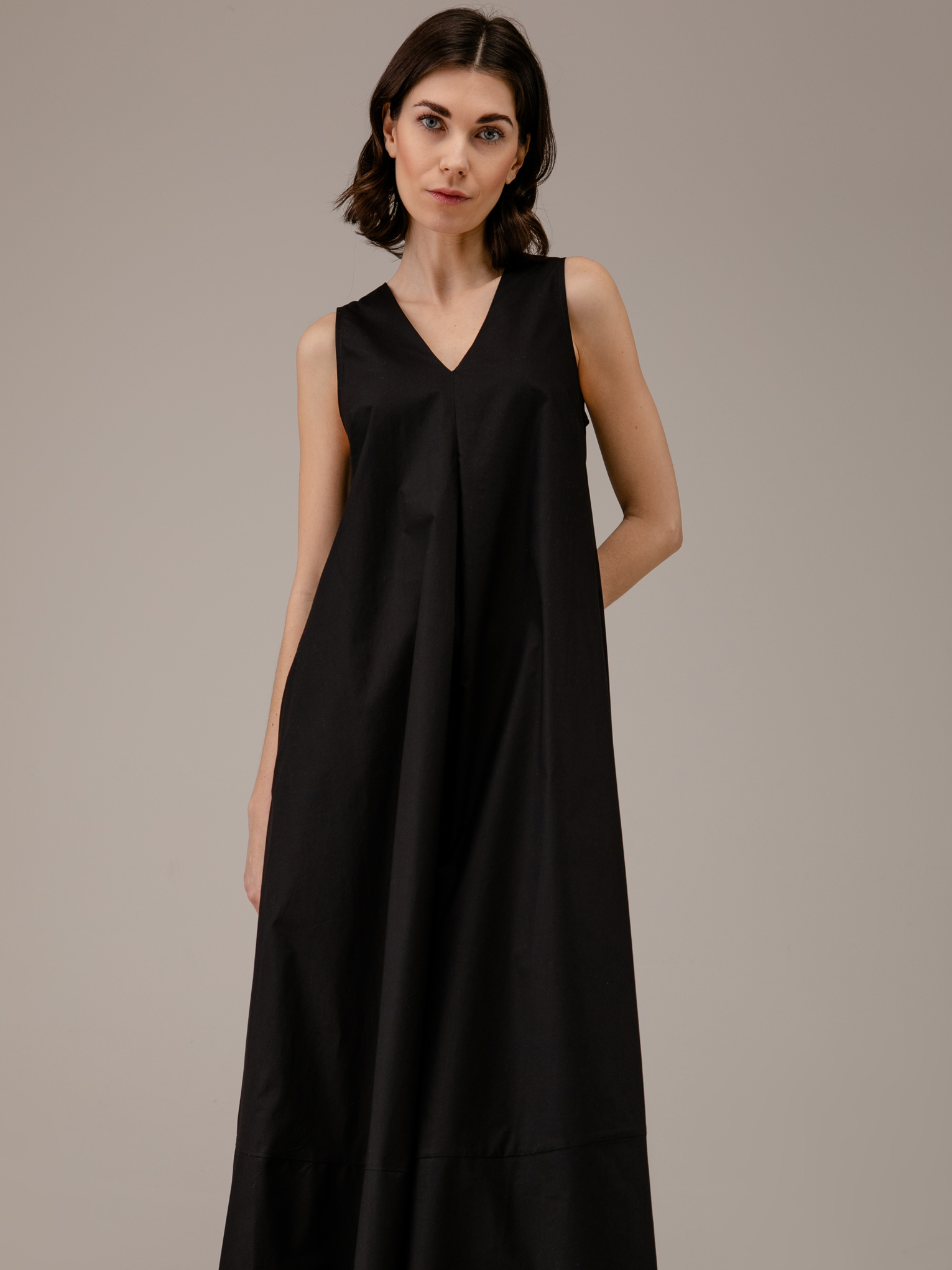 Detailansicht von Maxi-Kleid aus Baumwolle von ROBERTO COLLINA