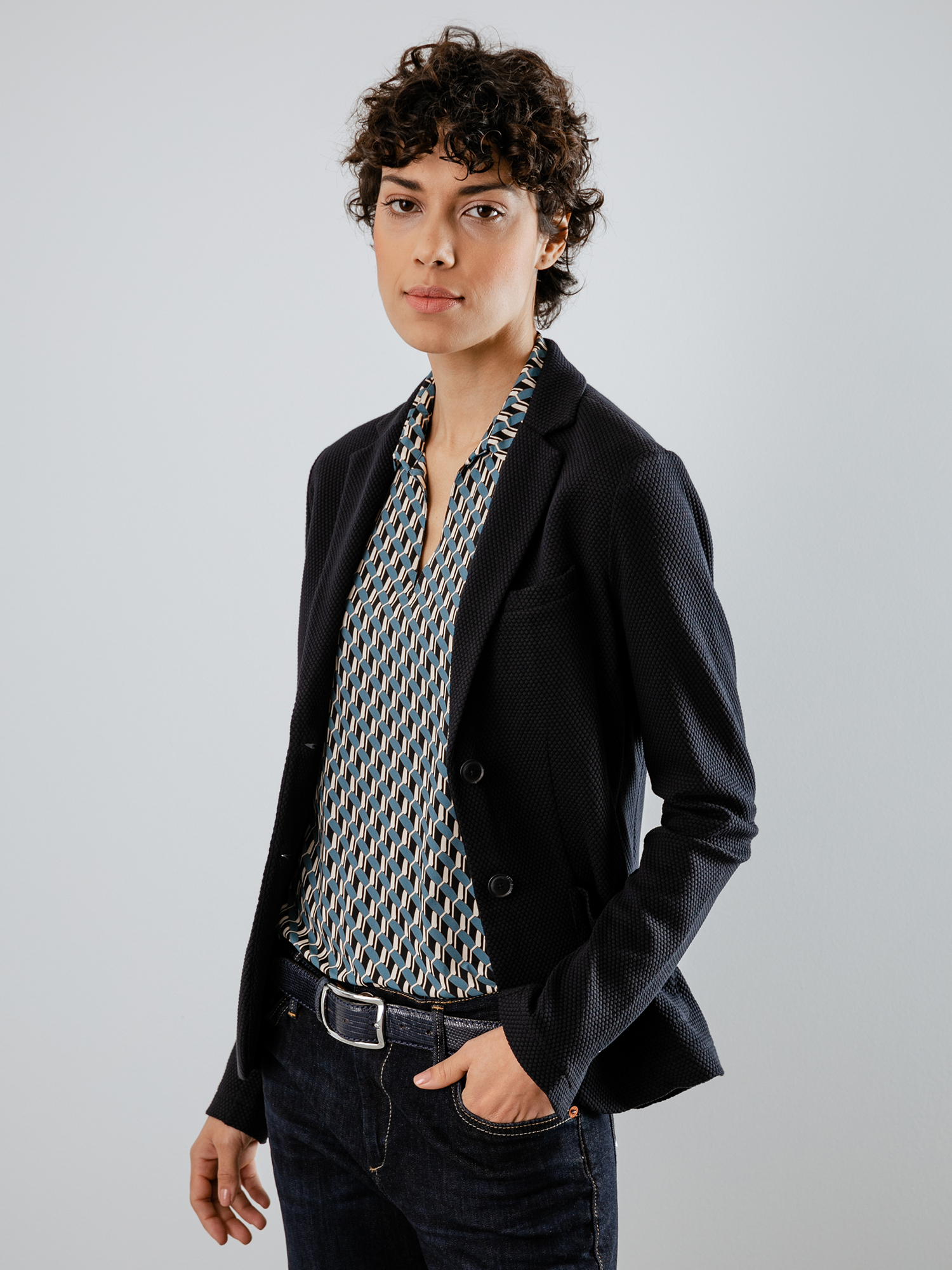 Detailansicht von Blazer aus Baumwolle von DANIELS