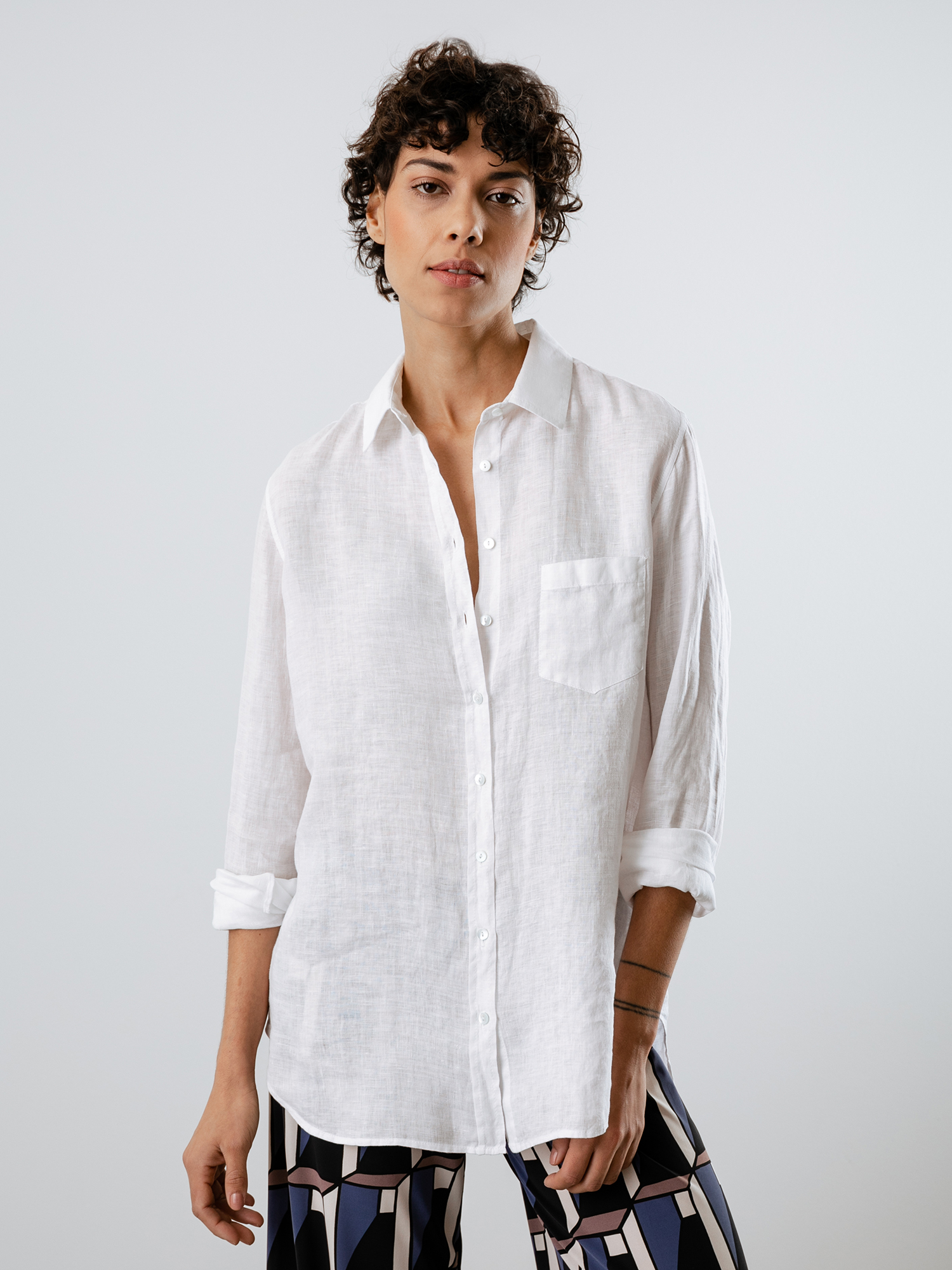 Detailansicht von Leinenbluse von ANTONELLI