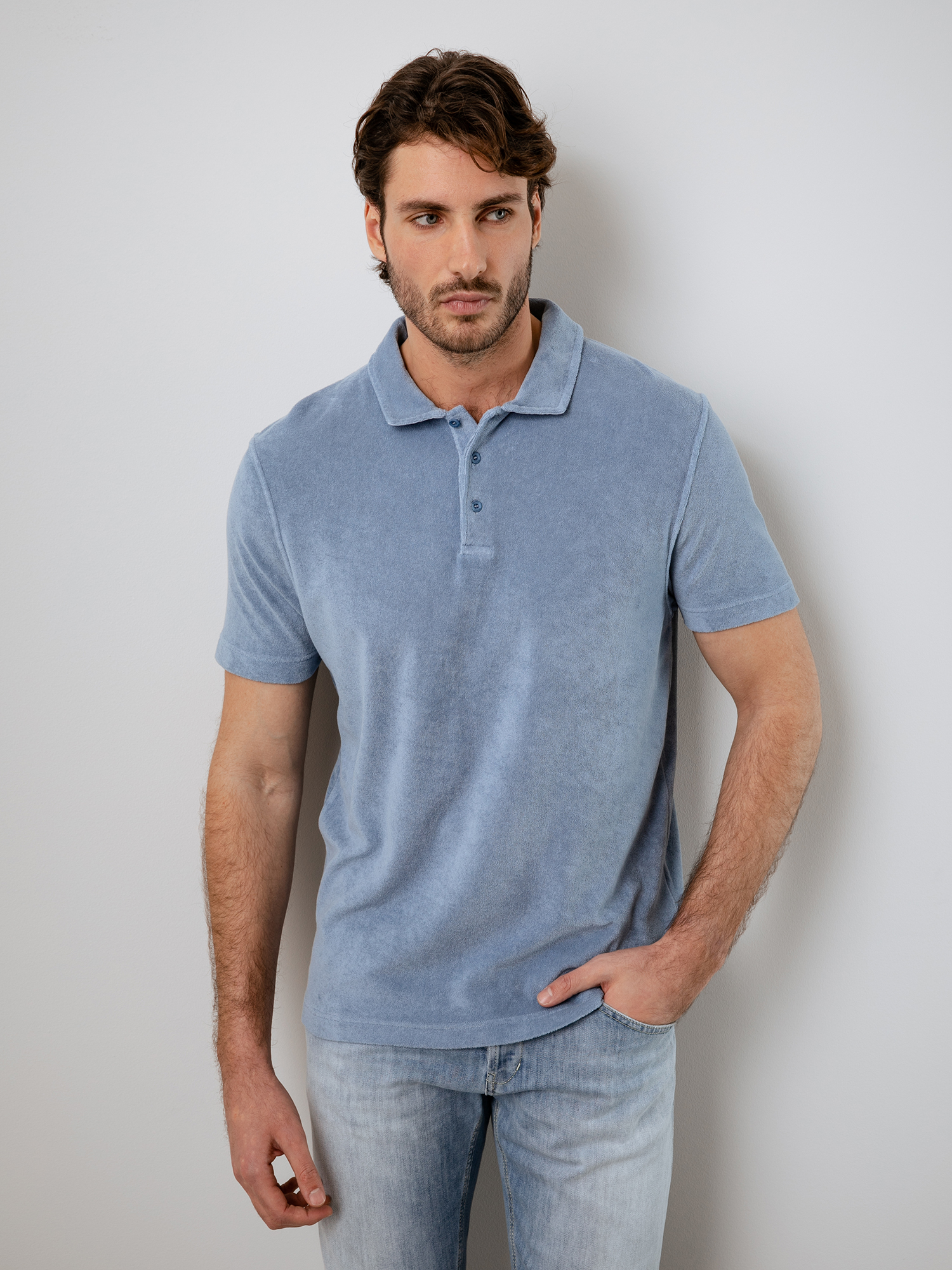 Detailansicht von Kurzarm-Poloshirt aus Baumwolle von 04651