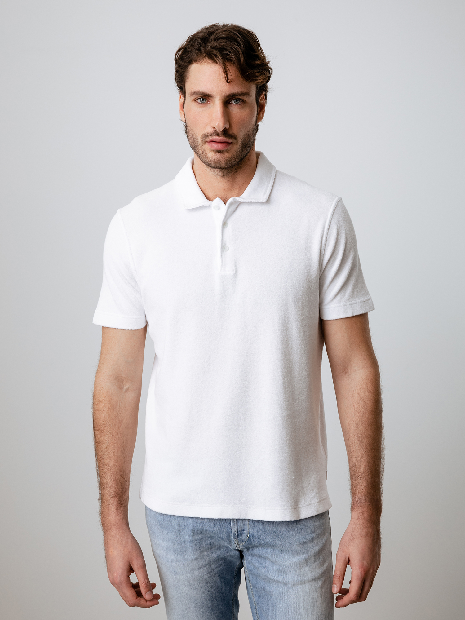 Detailansicht von Kurzarm-Poloshirt aus Baumwolle von 04651