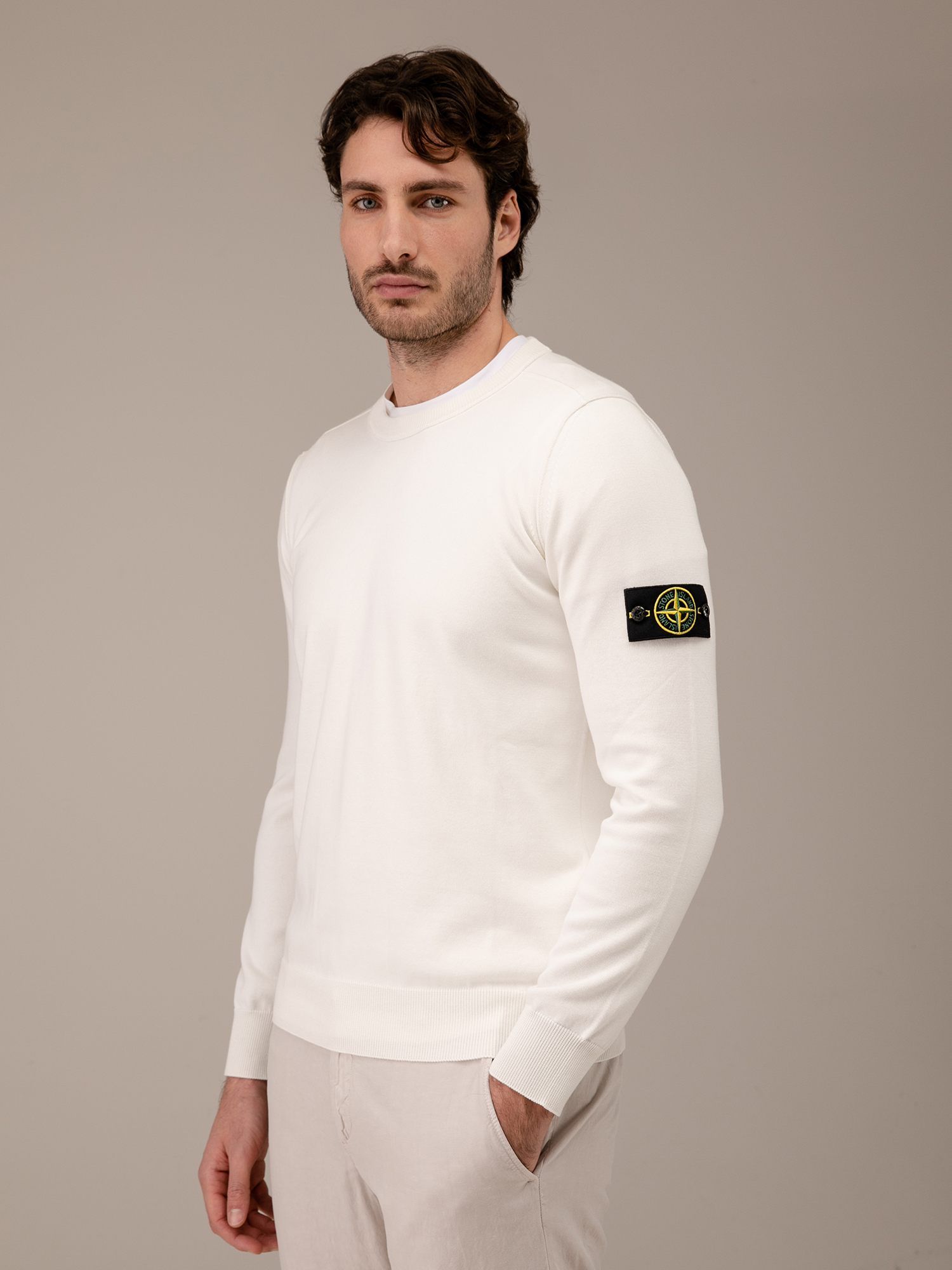 Detailansicht von Pullover aus Baumwolle von STONE ISLAND