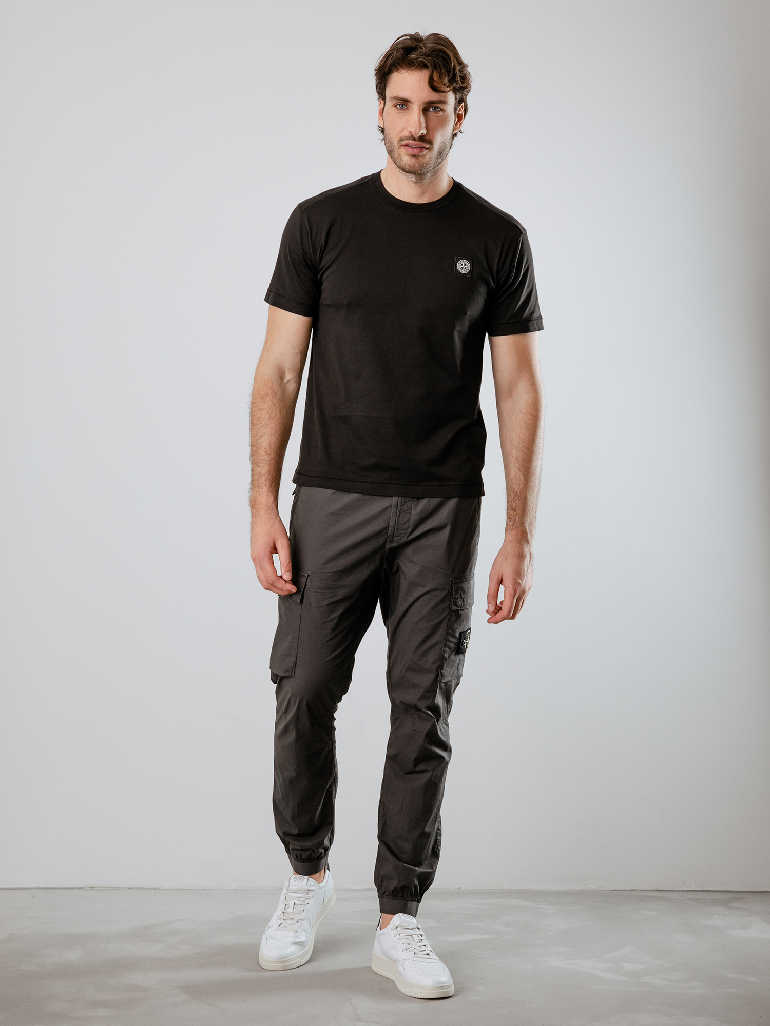 Detailansicht von T-Shirt aus Baumwolle von STONE ISLAND