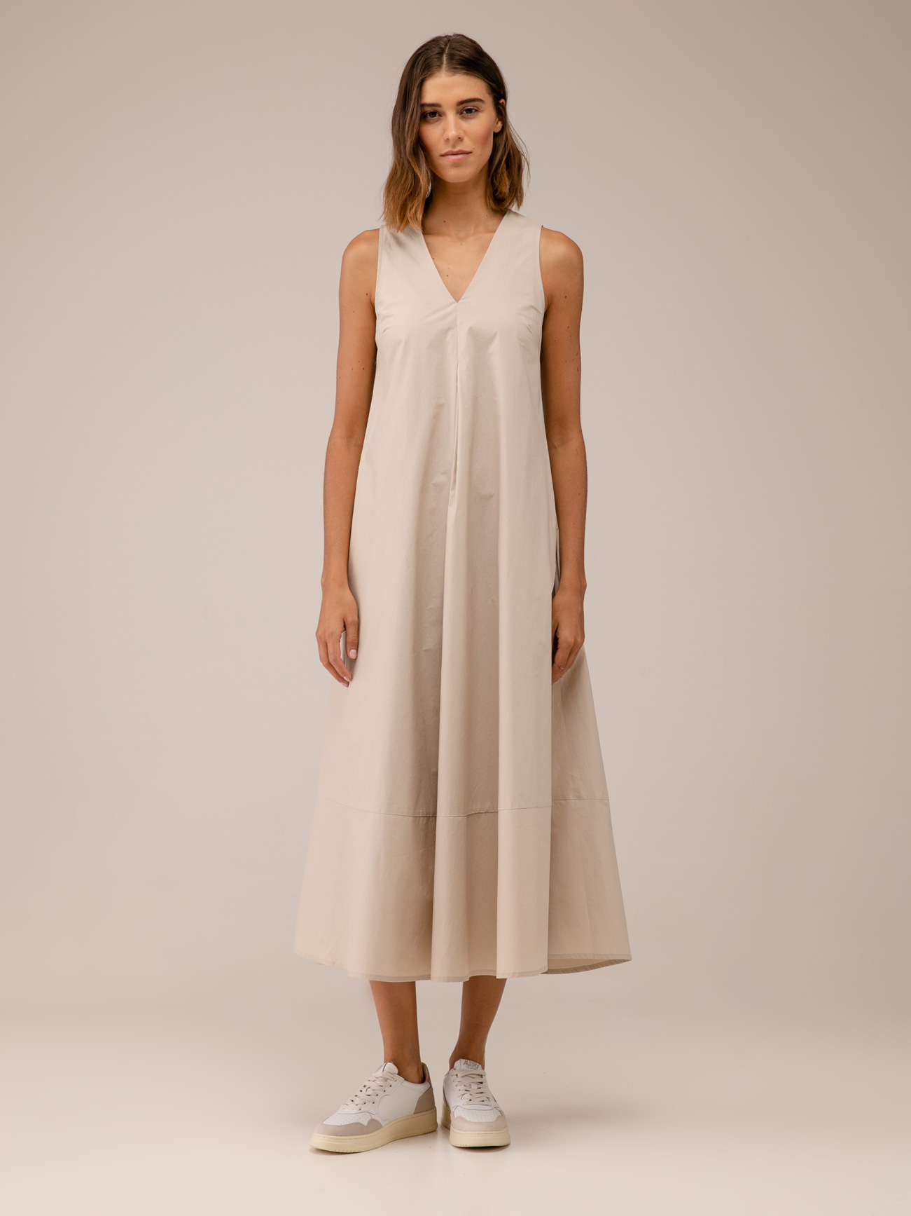 Detailansicht von Maxi-Kleid aus Baumwolle von ROBERTO COLLINA