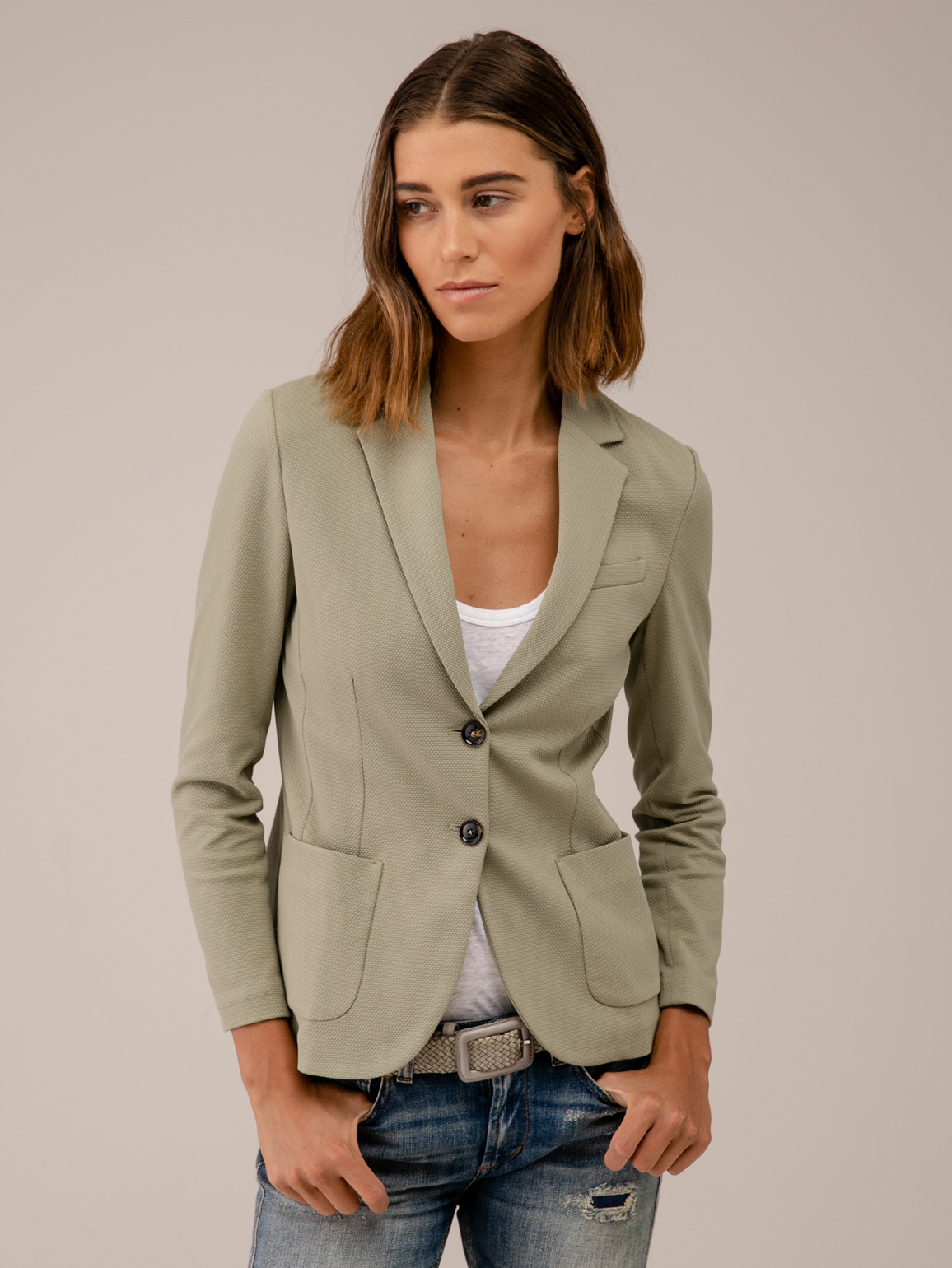 Detailansicht von Blazer aus Baumwolle von CIRCOLO