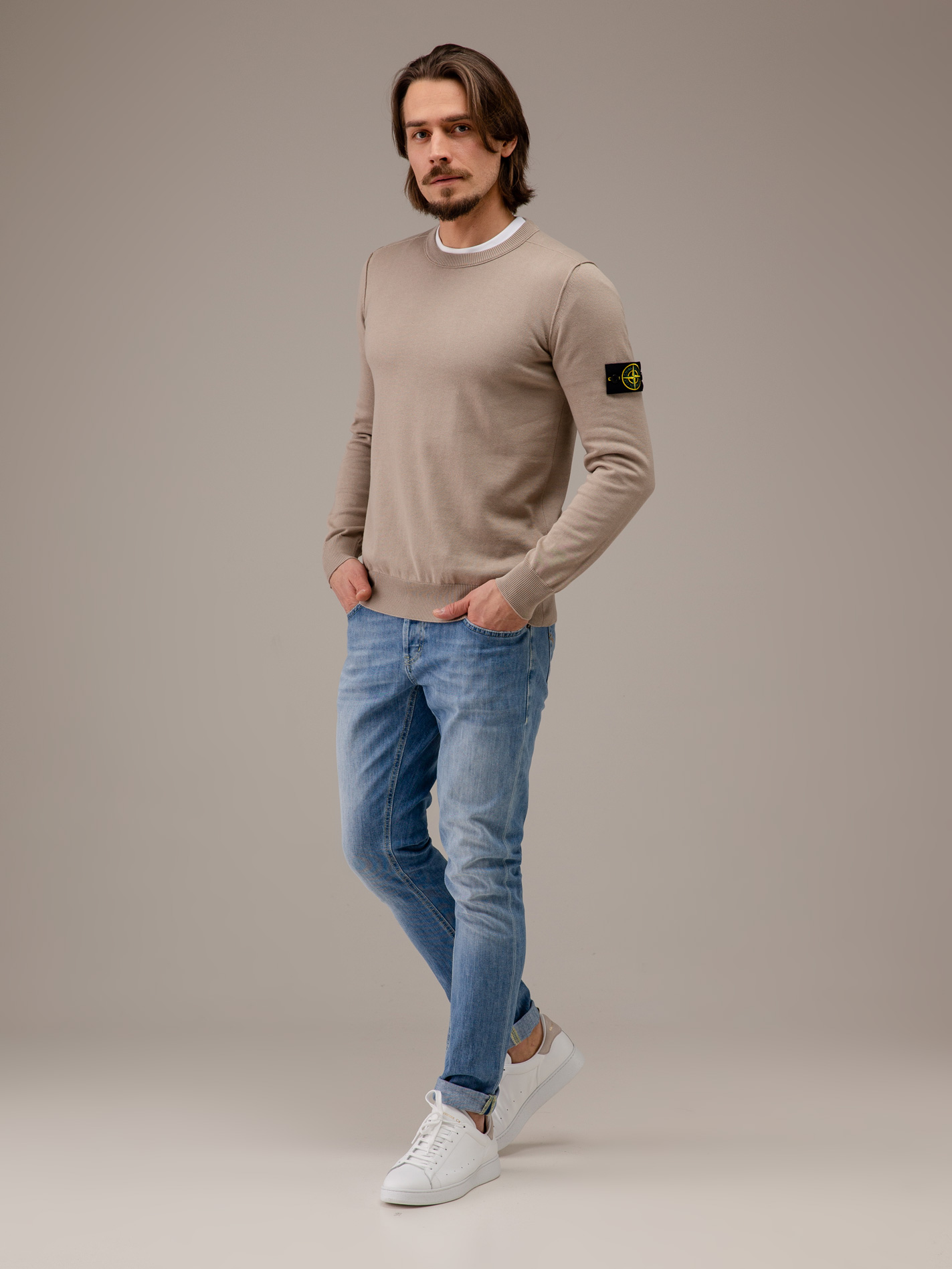 Detailansicht von Pullover aus Baumwolle von STONE ISLAND