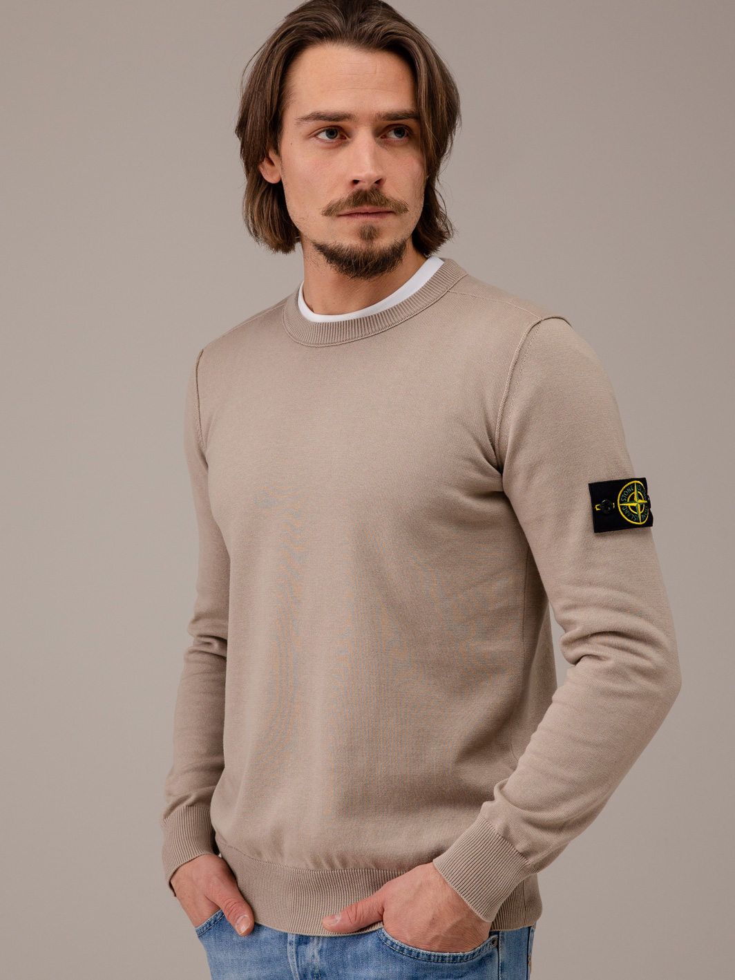 Detailansicht von Pullover aus Baumwolle von STONE ISLAND