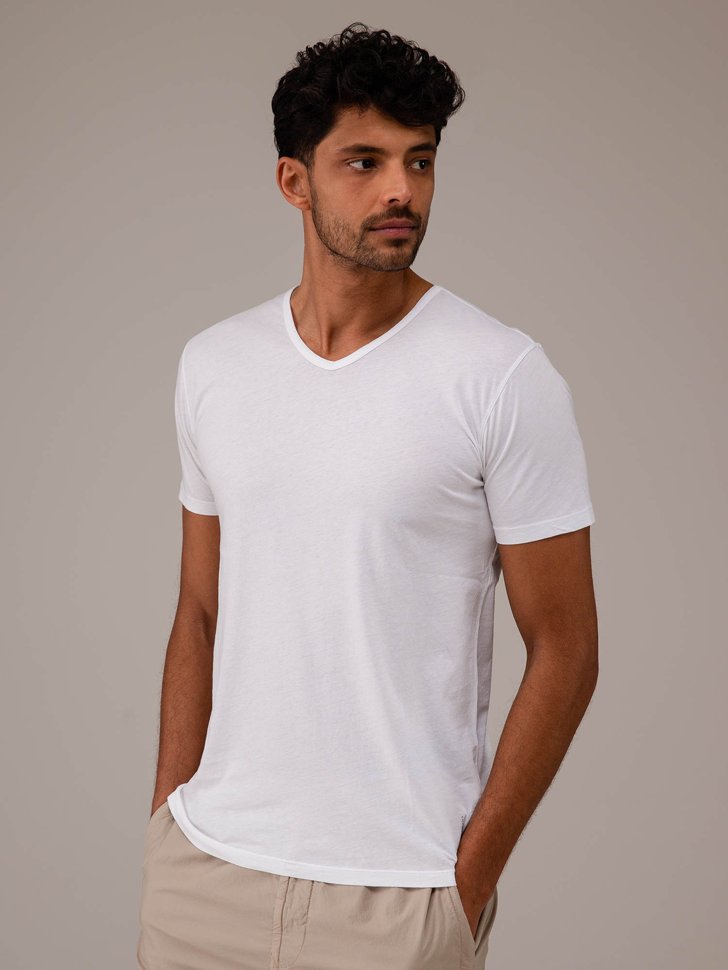 Detailansicht von T-Shirt aus Baumwolle von KIEFERMANN