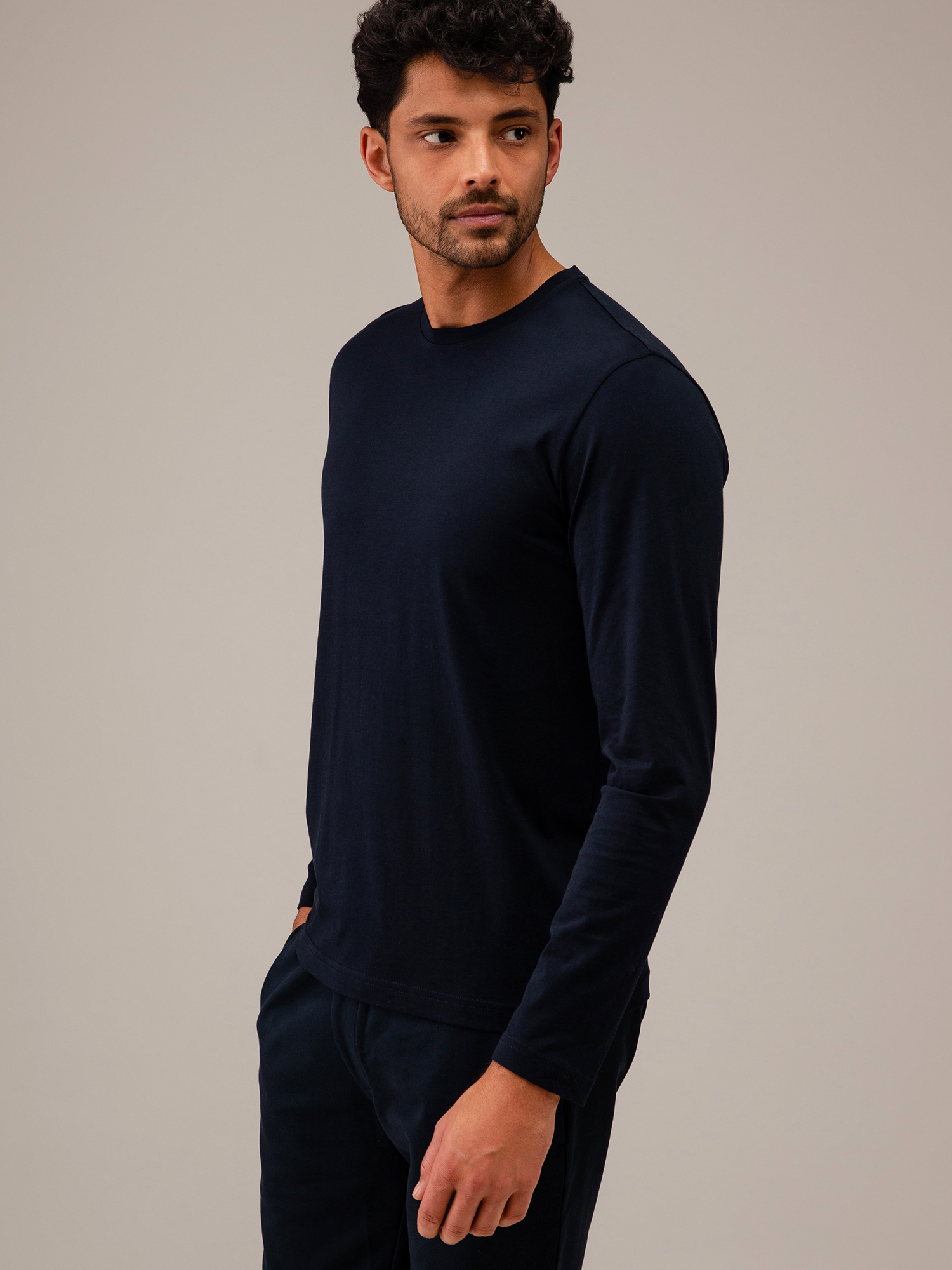 Detailansicht von Langarmshirt aus Baumwolle von STEFAN BRANDT