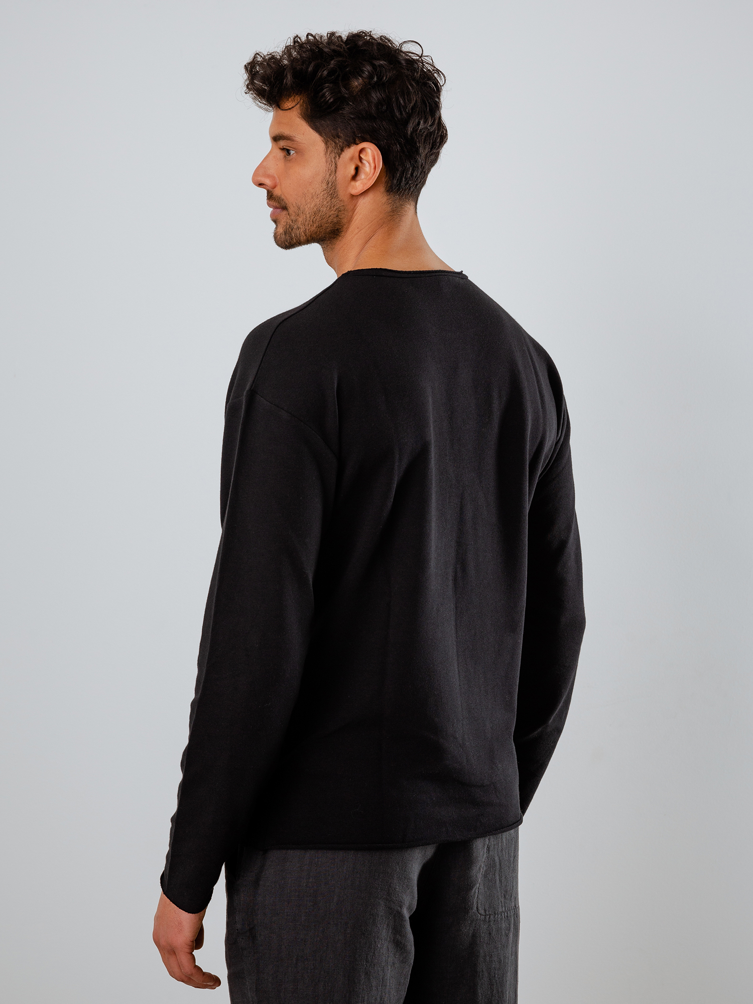 Detailansicht von Langarmshirt aus Baumwolle von KIEFERMANN