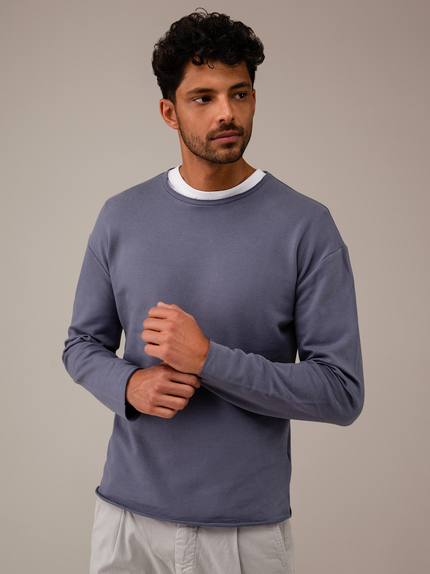 Detailansicht von Langarmshirt aus Baumwolle von KIEFERMANN