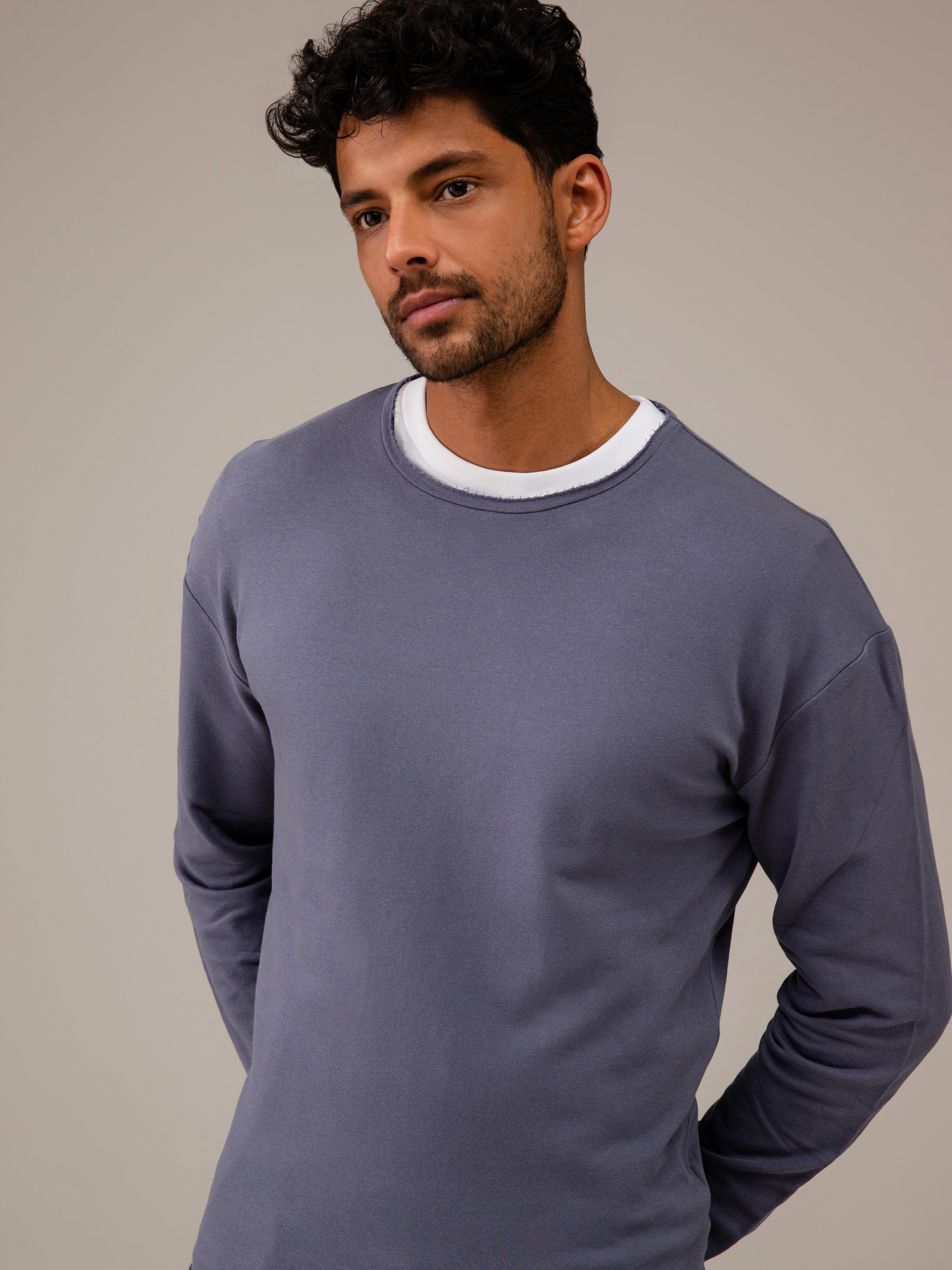 Detailansicht von Langarmshirt aus Baumwolle von KIEFERMANN