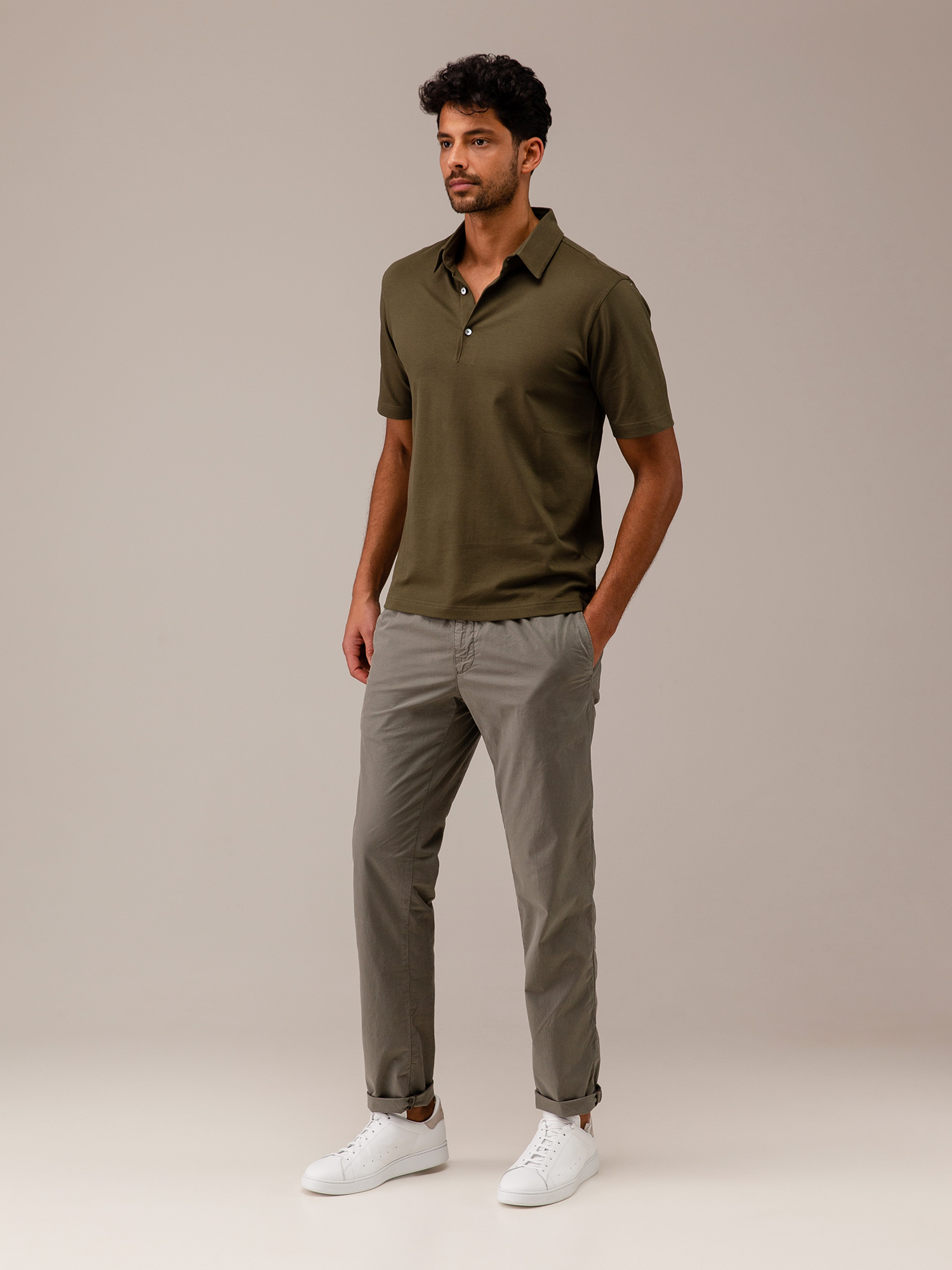 Detailansicht von Kurzarm-Poloshirt aus Baumwolle von STEFAN BRANDT