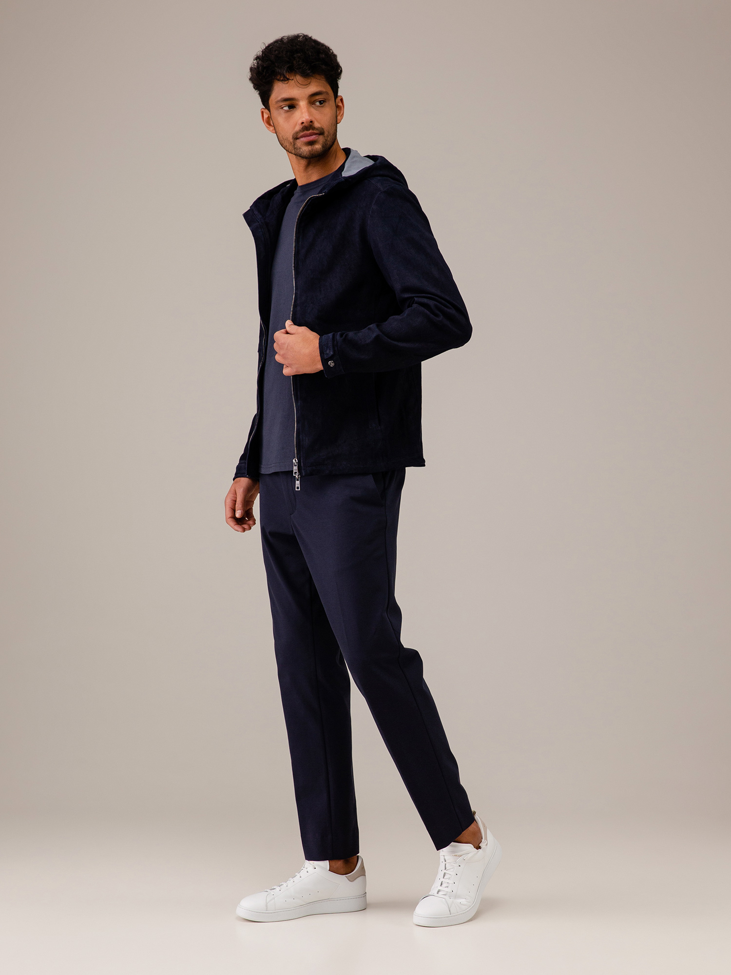 Detailansicht von Lederjacke von GIORGIO BRATO