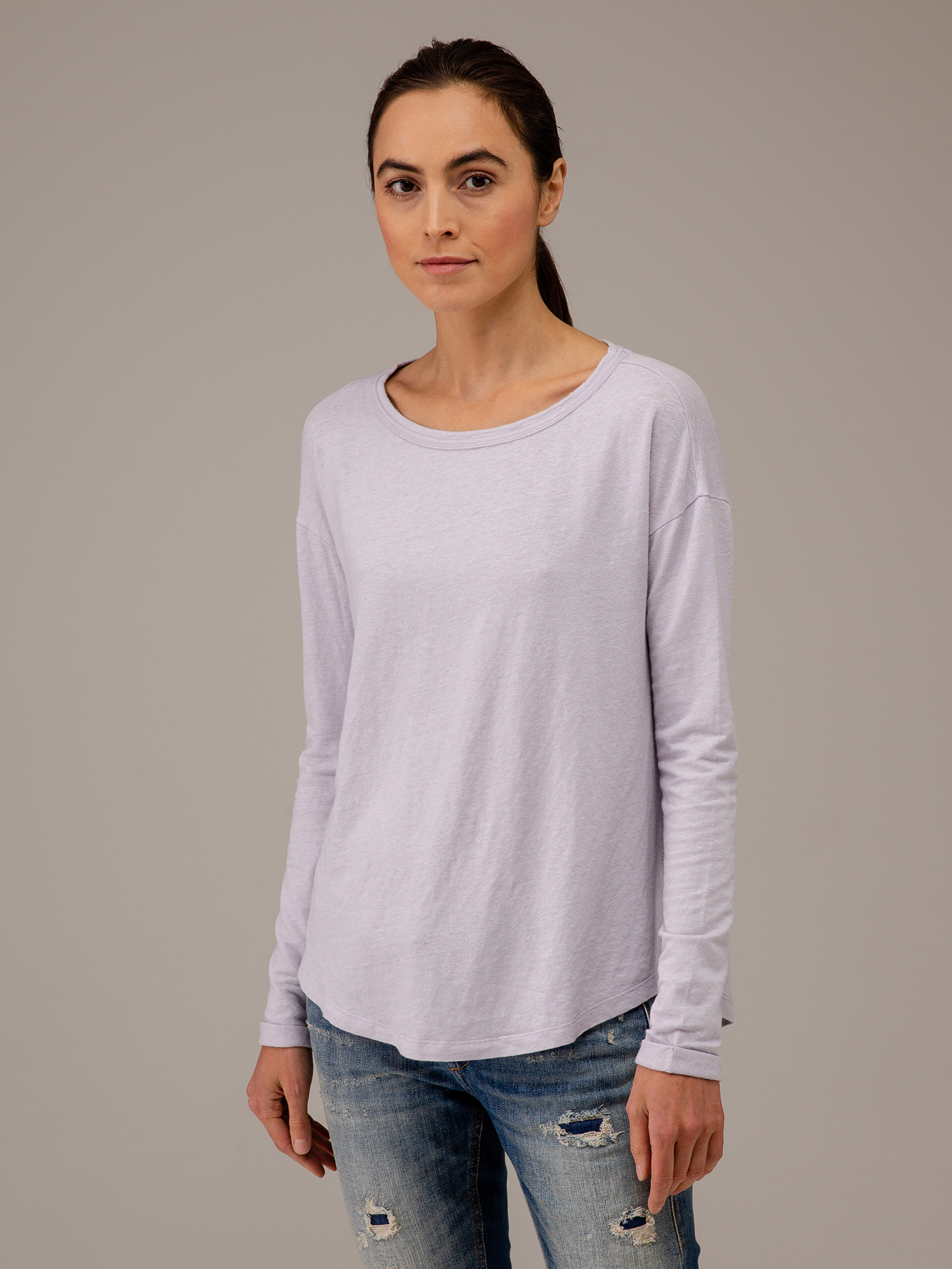 Detailansicht von Langarmshirt aus Leinen von 10 DAYS