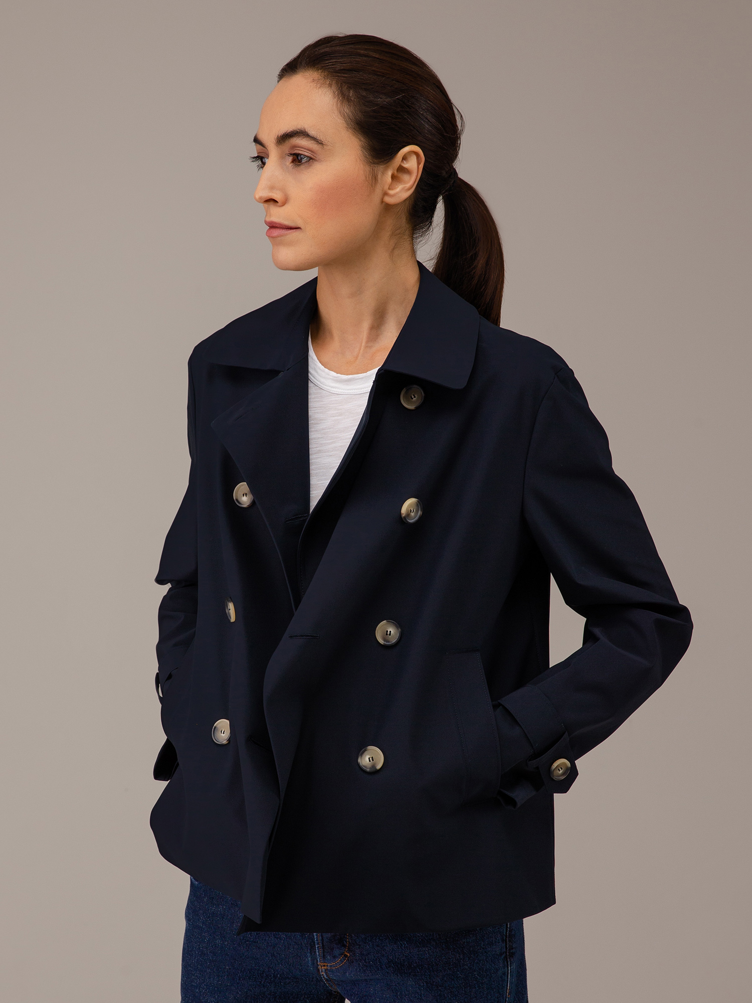 Detailansicht von Kurzer Caban von HARRIS WHARF LONDON