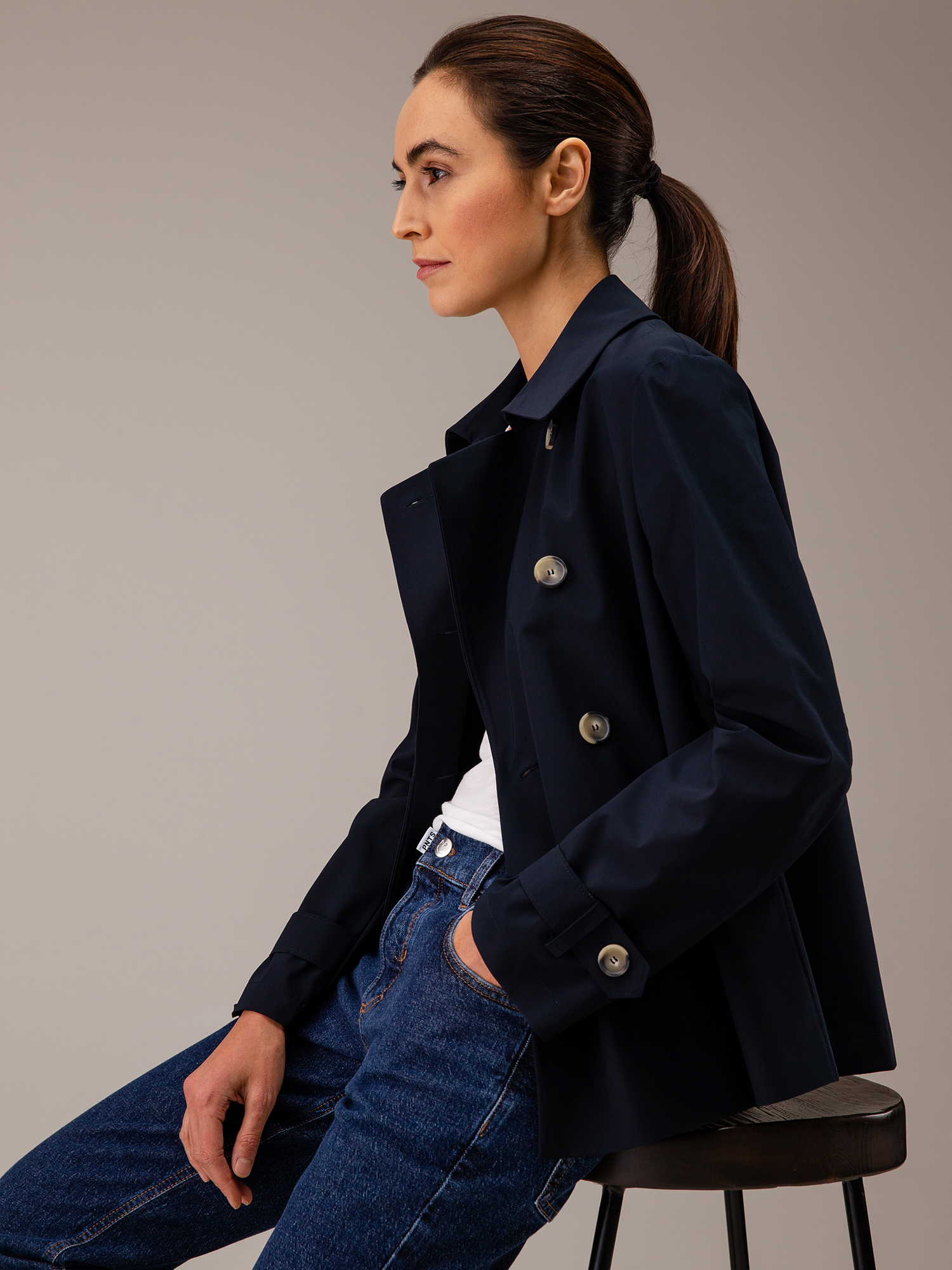 Detailansicht von Kurzer Caban von HARRIS WHARF LONDON