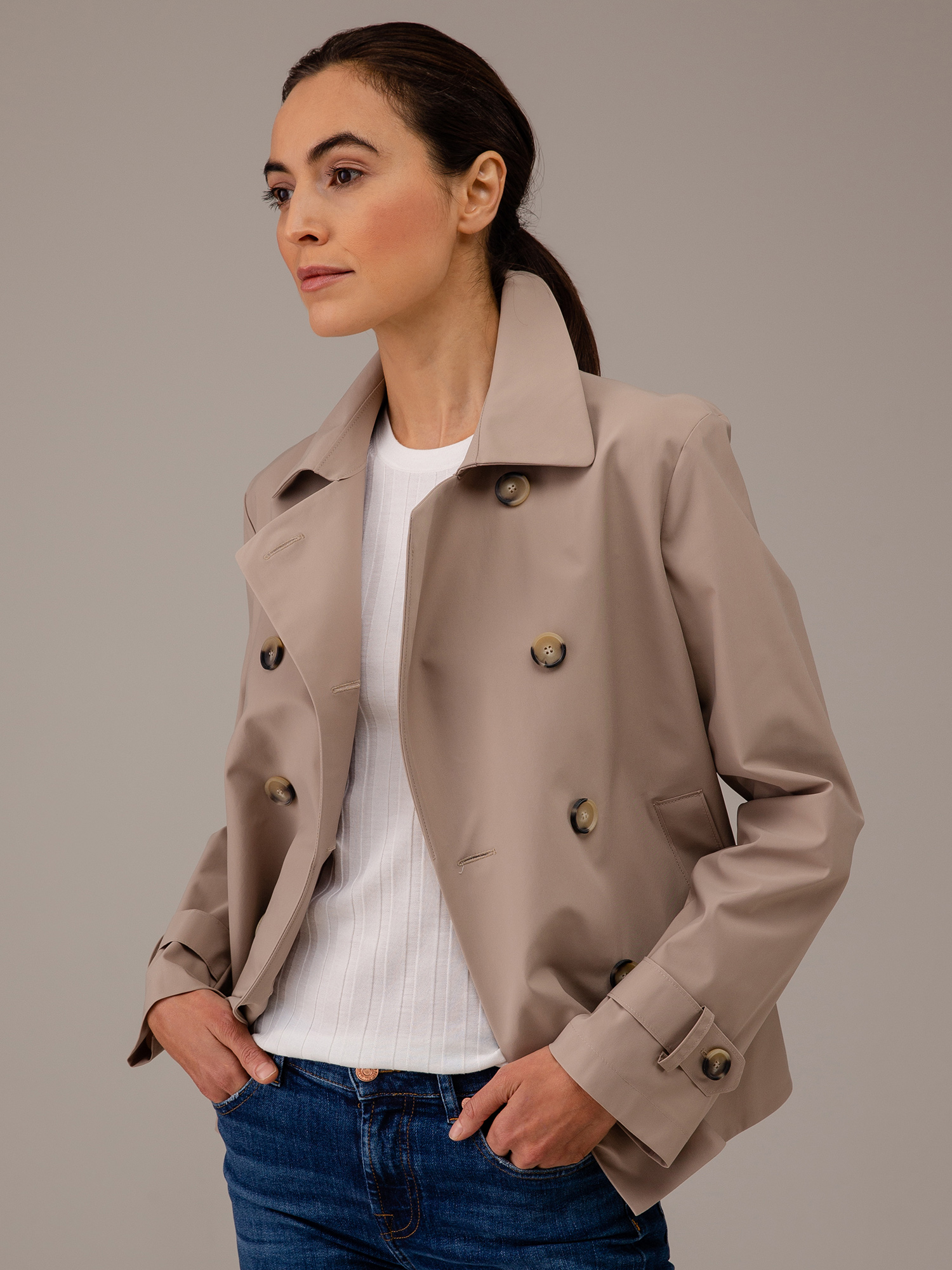 Detailansicht von Kurzer Caban von HARRIS WHARF LONDON