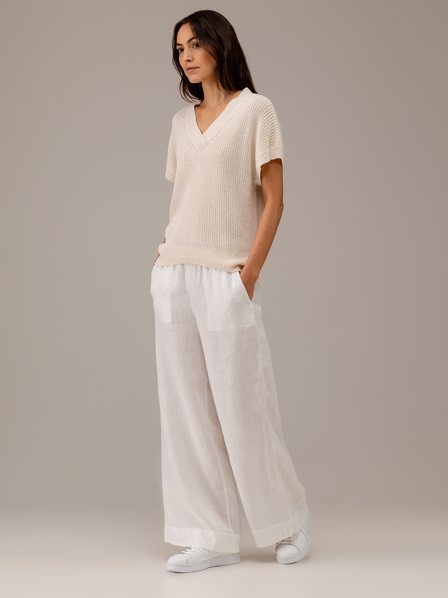 Detailansicht von Kurzarm-Pullover aus Baumwolle von DANIELS