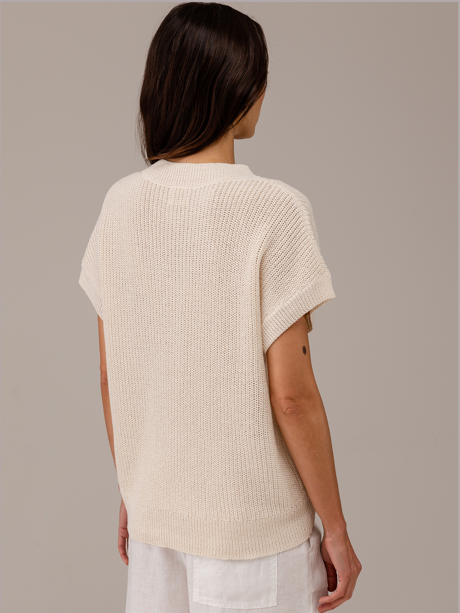 Detailansicht von Kurzarm-Pullover aus Baumwolle von DANIELS