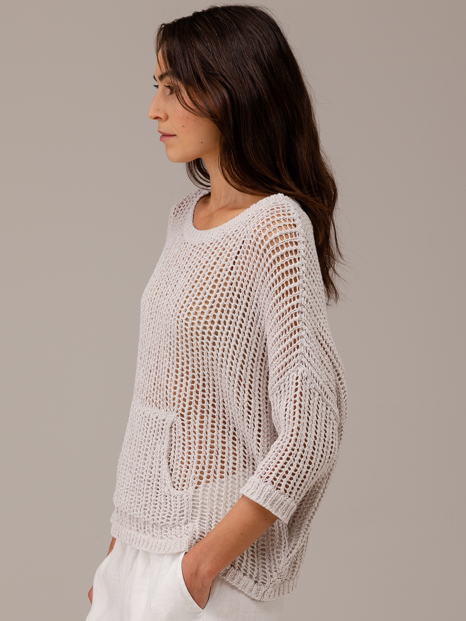 Detailansicht von Pullover aus Baumwolle mit 3/4-Arm von DANIELS