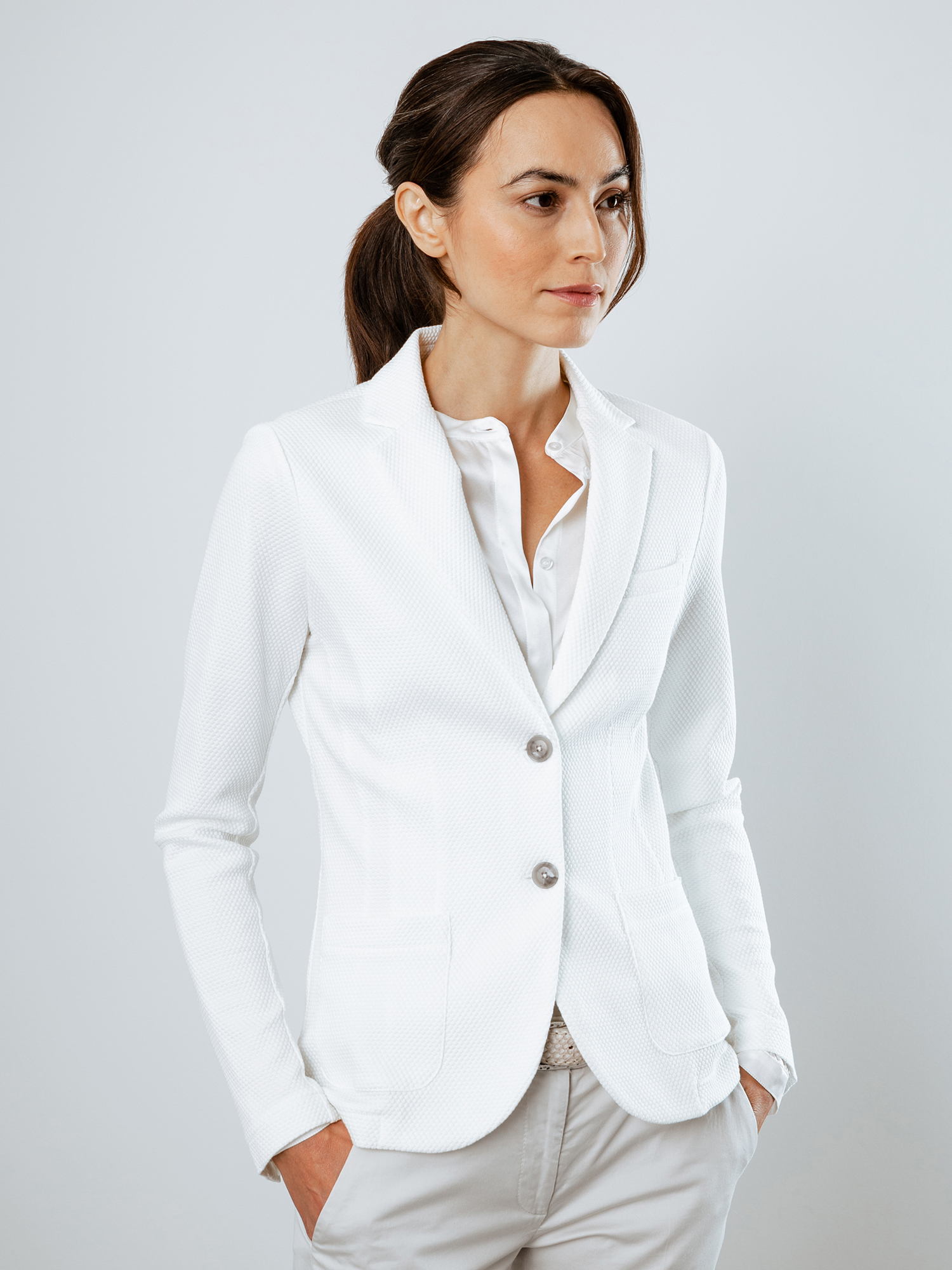 Detailansicht von Blazer aus Baumwolle von DANIELS