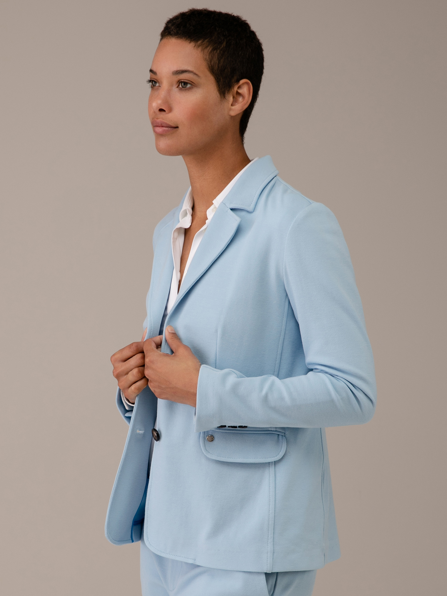 Detailansicht von Blazer aus Baumwolle von MOS MOSH