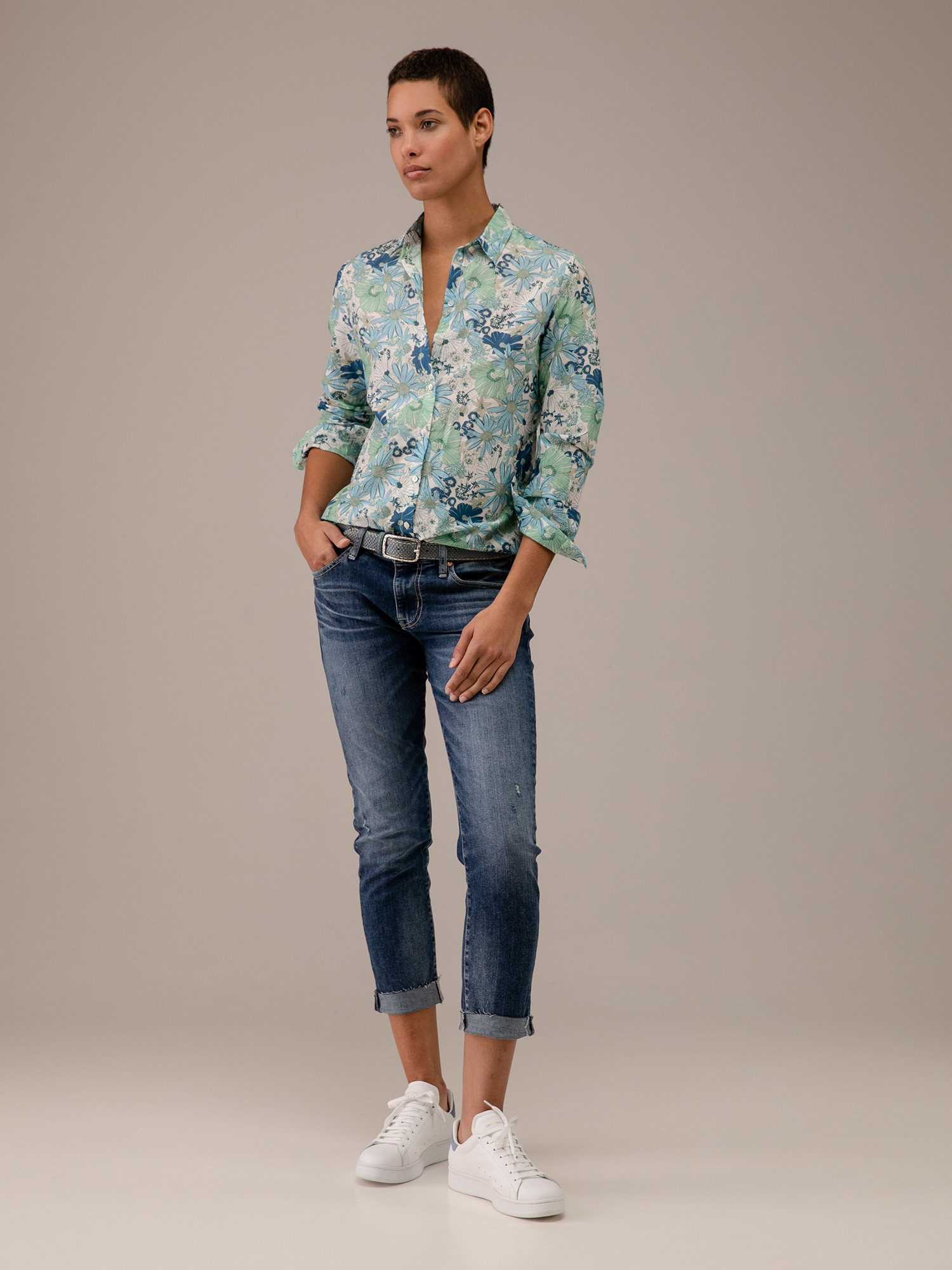 Detailansicht von Gemusterte Baumwollbluse von DANIELS