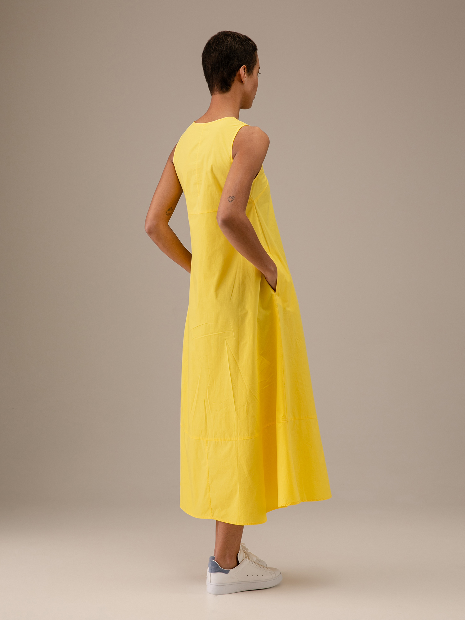 Detailansicht von Maxi-Kleid aus Baumwolle von ROBERTO COLLINA