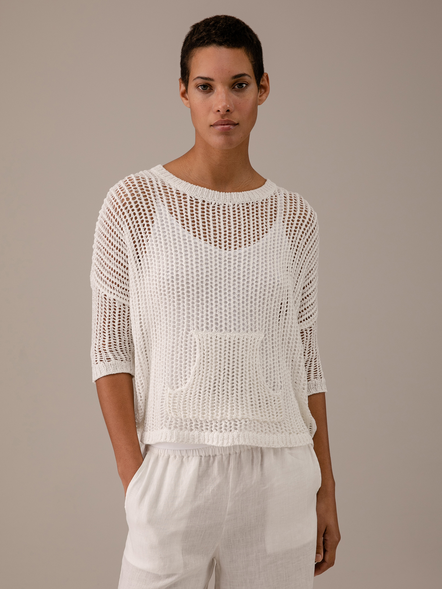 Detailansicht von Pullover aus Baumwolle mit 3/4-Arm von DANIELS