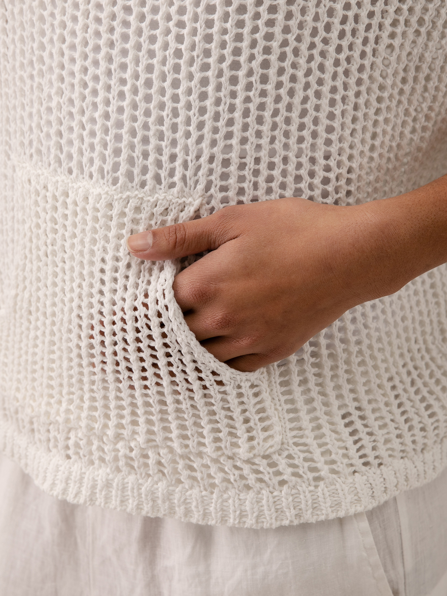 Detailansicht von Pullover aus Baumwolle mit 3/4-Arm von DANIELS