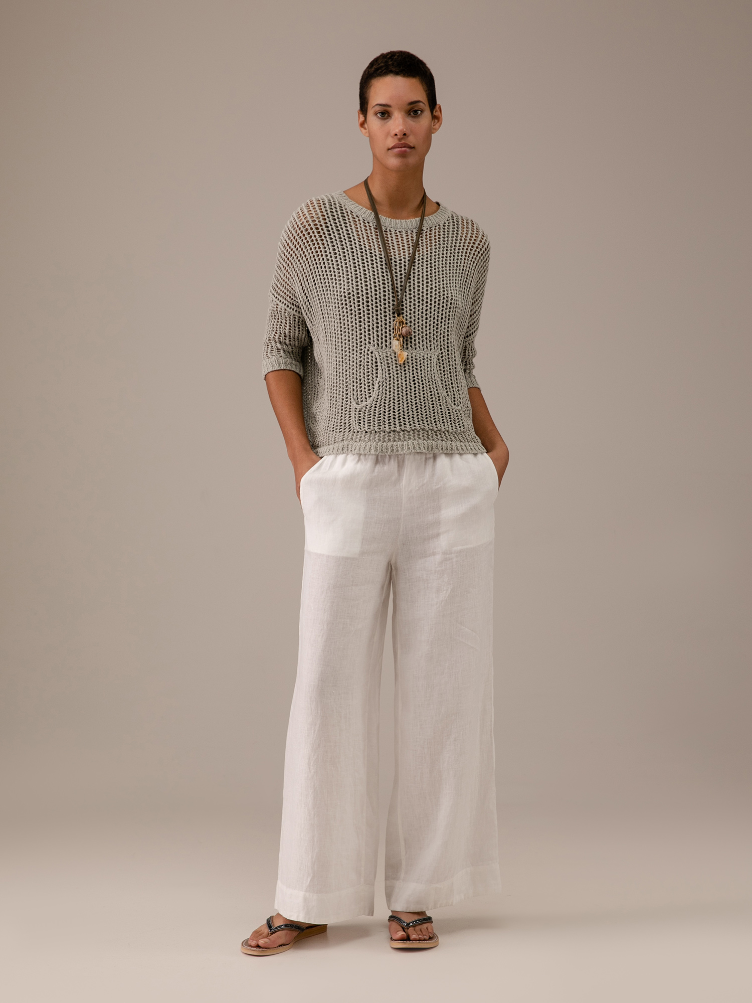 Detailansicht von Pullover aus Baumwolle mit 3/4-Arm von DANIELS