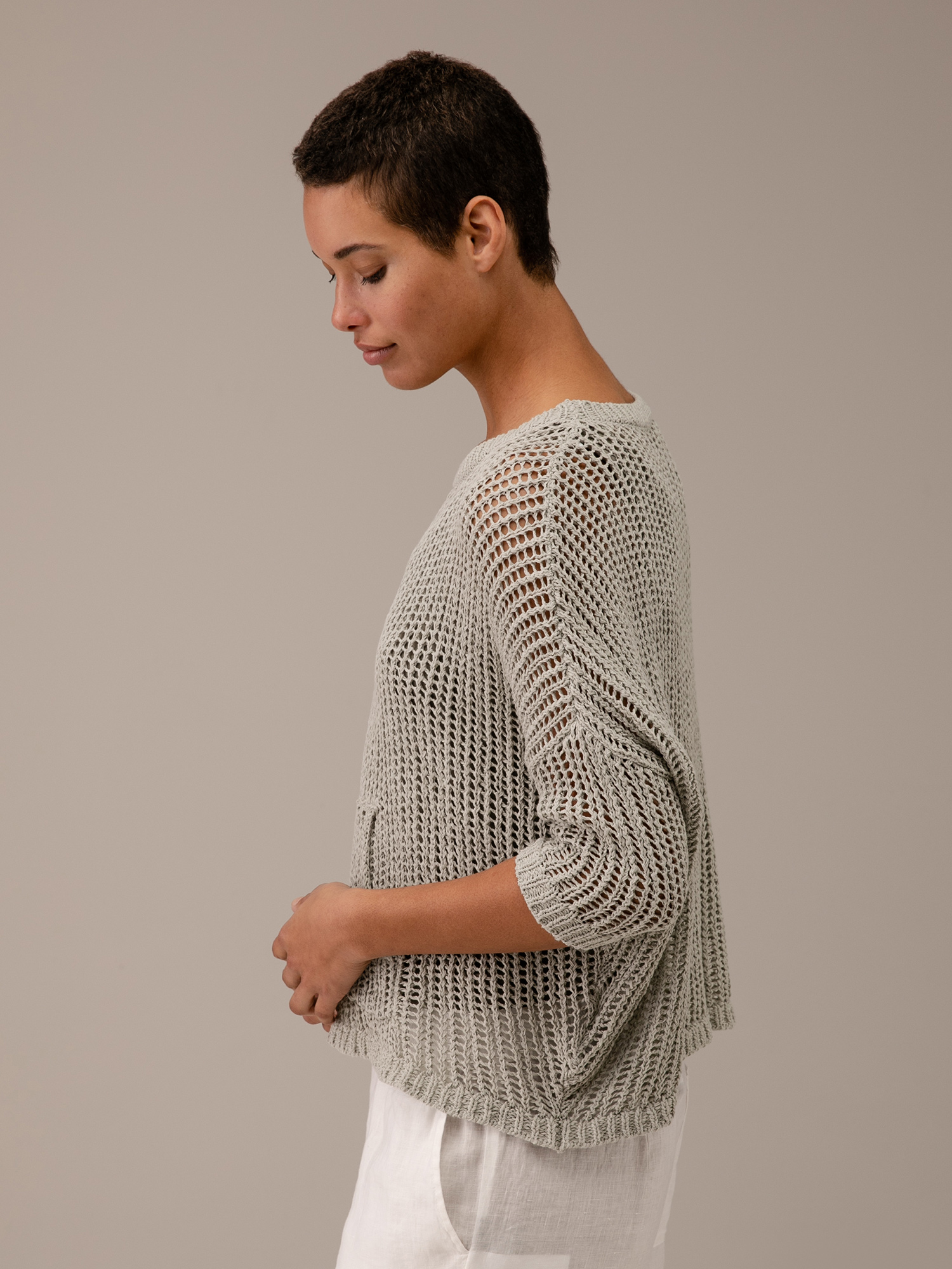 Detailansicht von Pullover aus Baumwolle mit 3/4-Arm von DANIELS