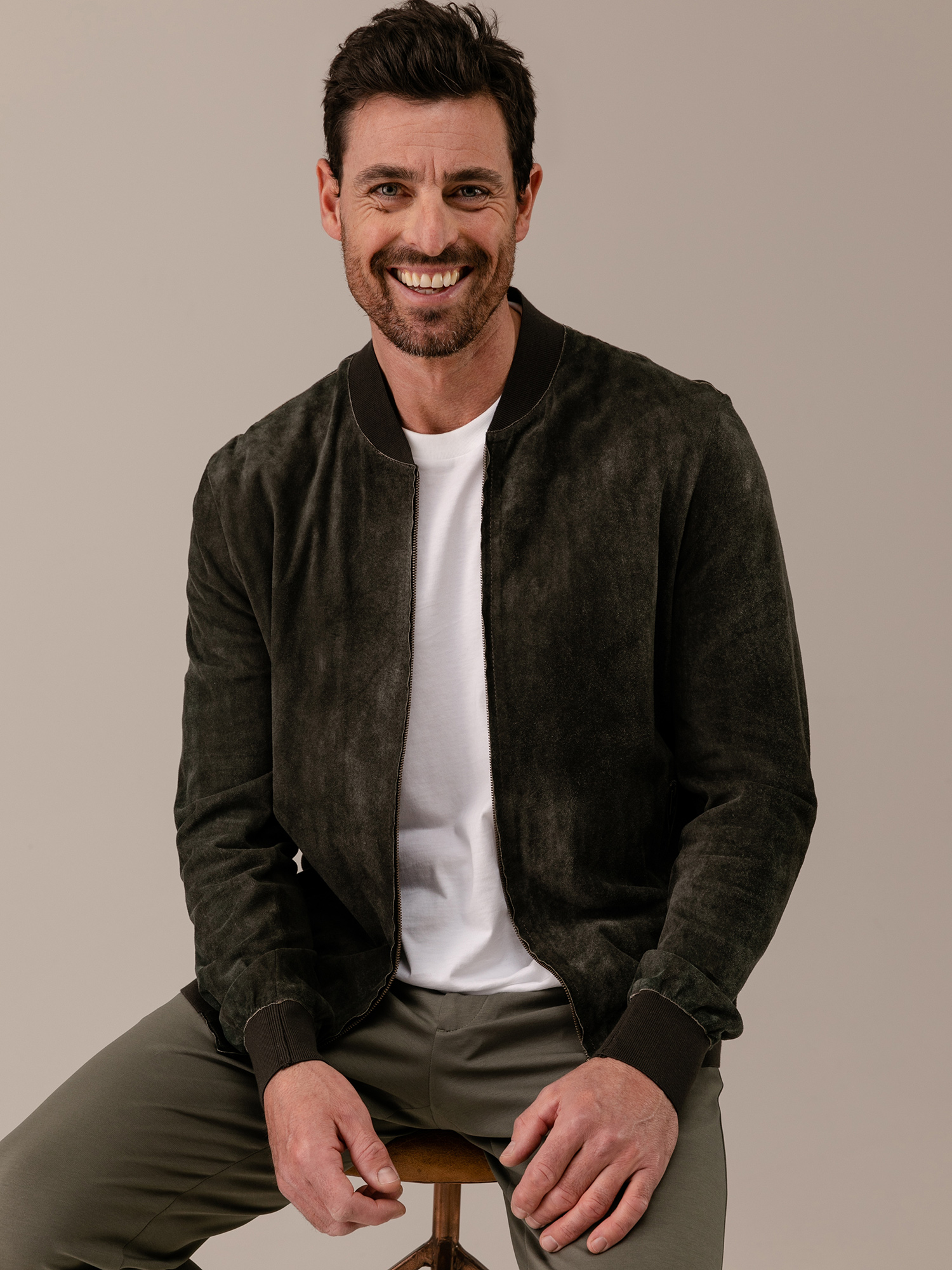 Detailansicht von Lederblouson von SALVATORE SANTORO