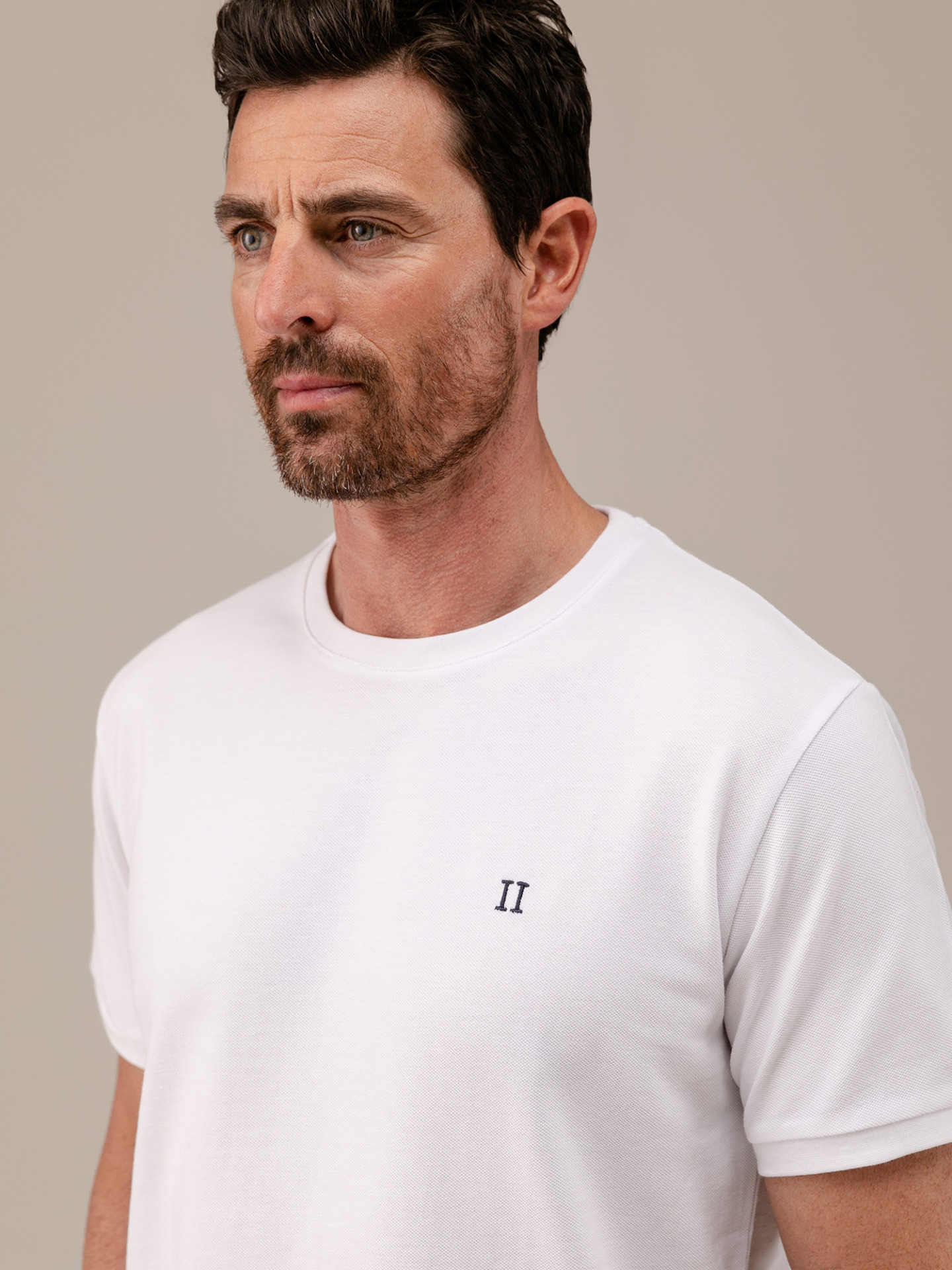 Detailansicht von T-Shirt aus Baumwolle von LES DEUX