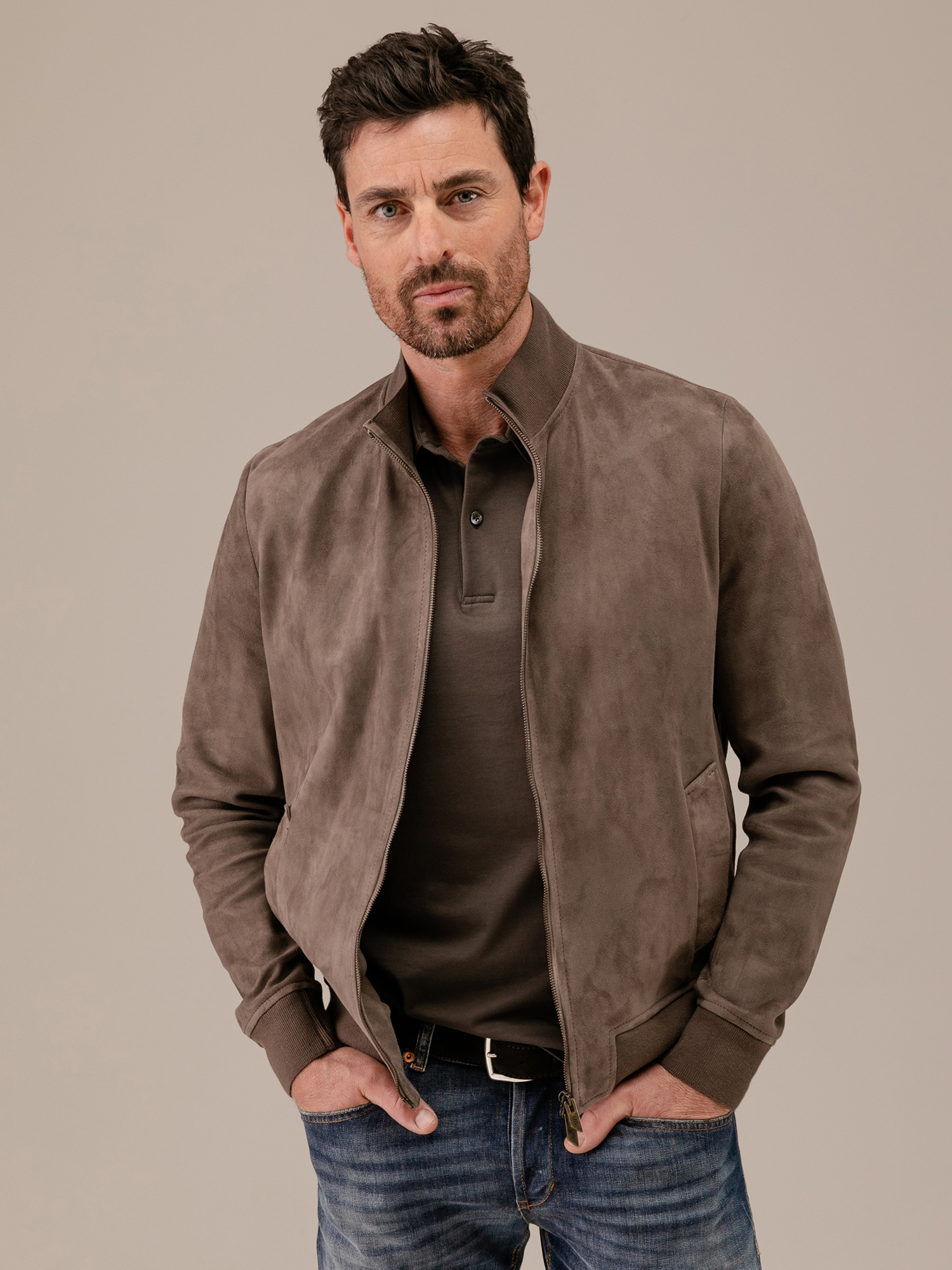 Detailansicht von Lederblouson von SALVATORE SANTORO