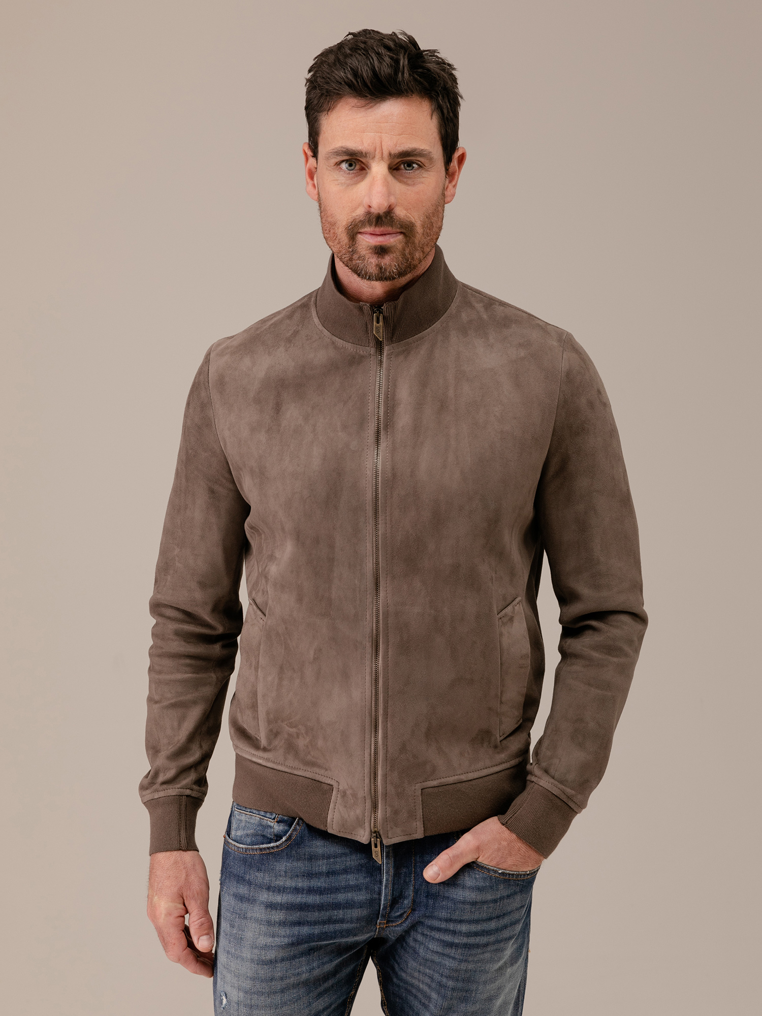 Detailansicht von Lederblouson von SALVATORE SANTORO