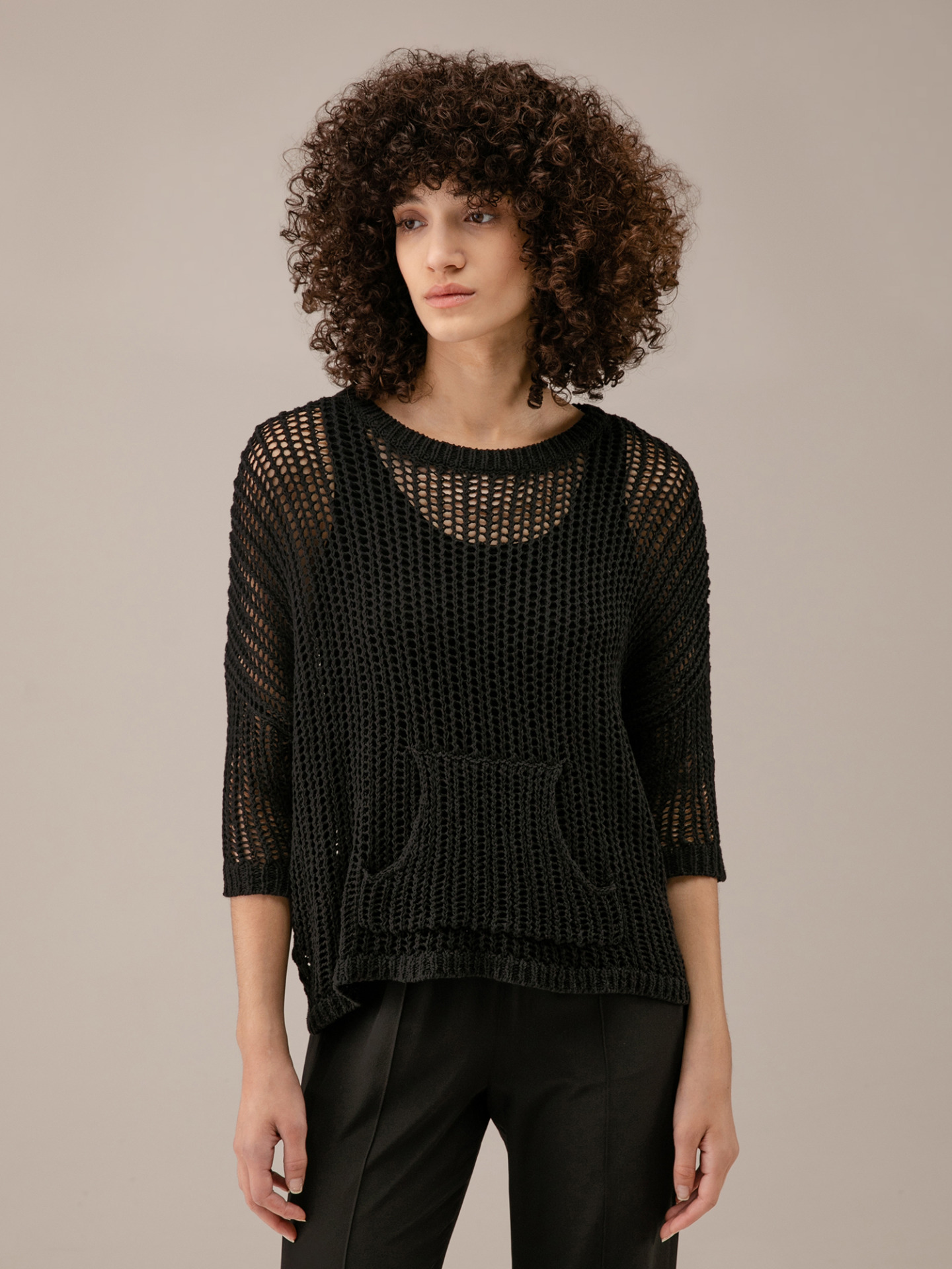 Detailansicht von Pullover aus Baumwolle mit 3/4-Arm von DANIELS